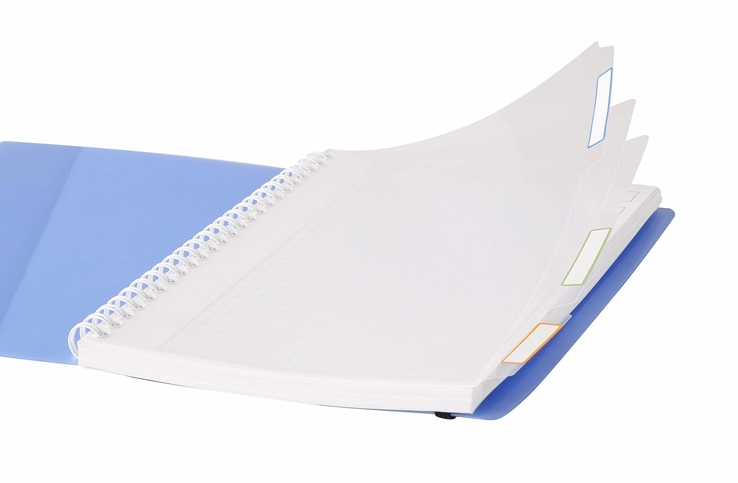 Clairefontaine Linicolor Fresh Proactiv'Book Cahier-Trieur à Spirale A5+ 16x21 cm 180 Pages Détachables Petits Carreaux Cadrées Papier Blanc 90 g Couverture Polypro