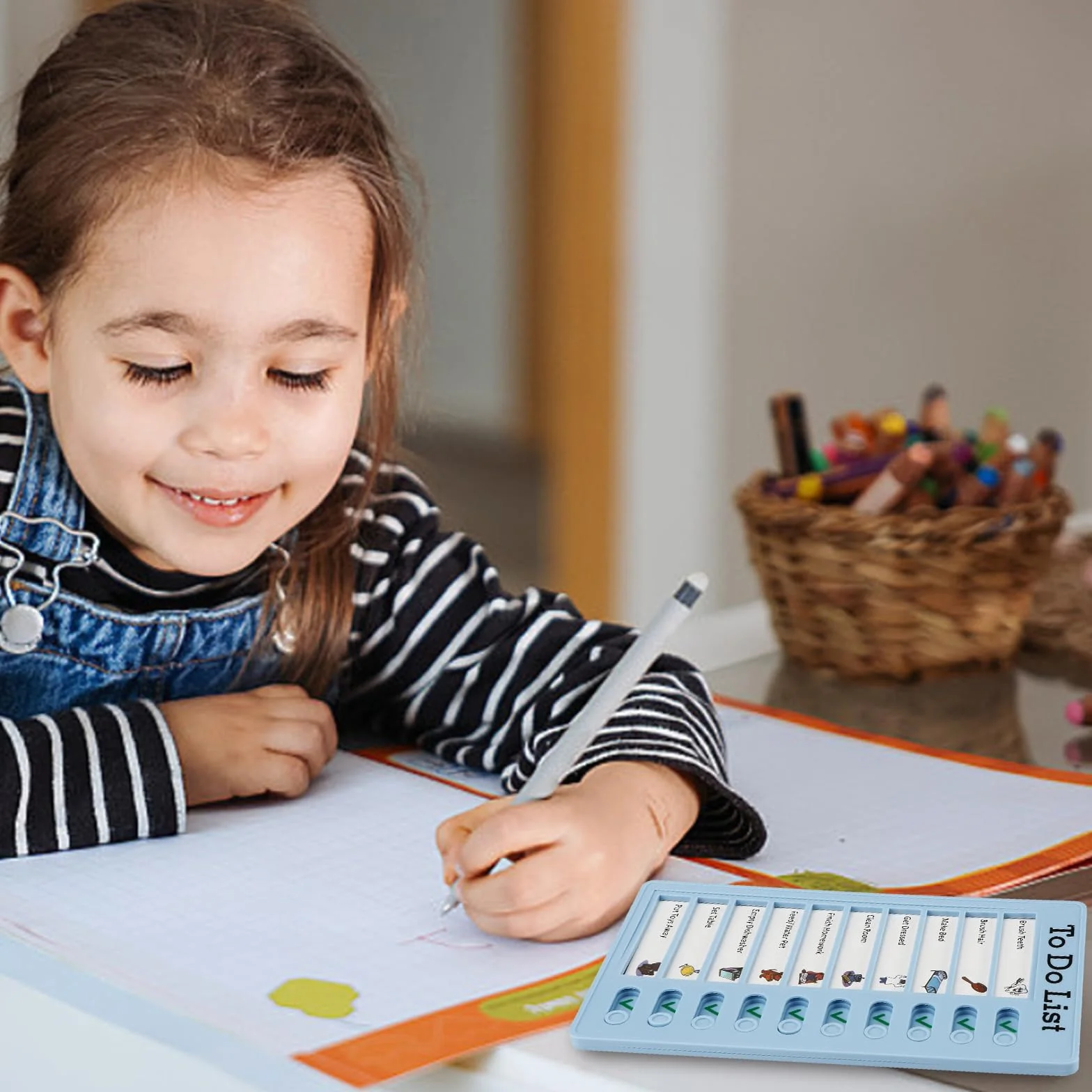 Litimkat Lot de 4 Tableau Memo Checklist avec 10 Papiers Effaçables à Sec