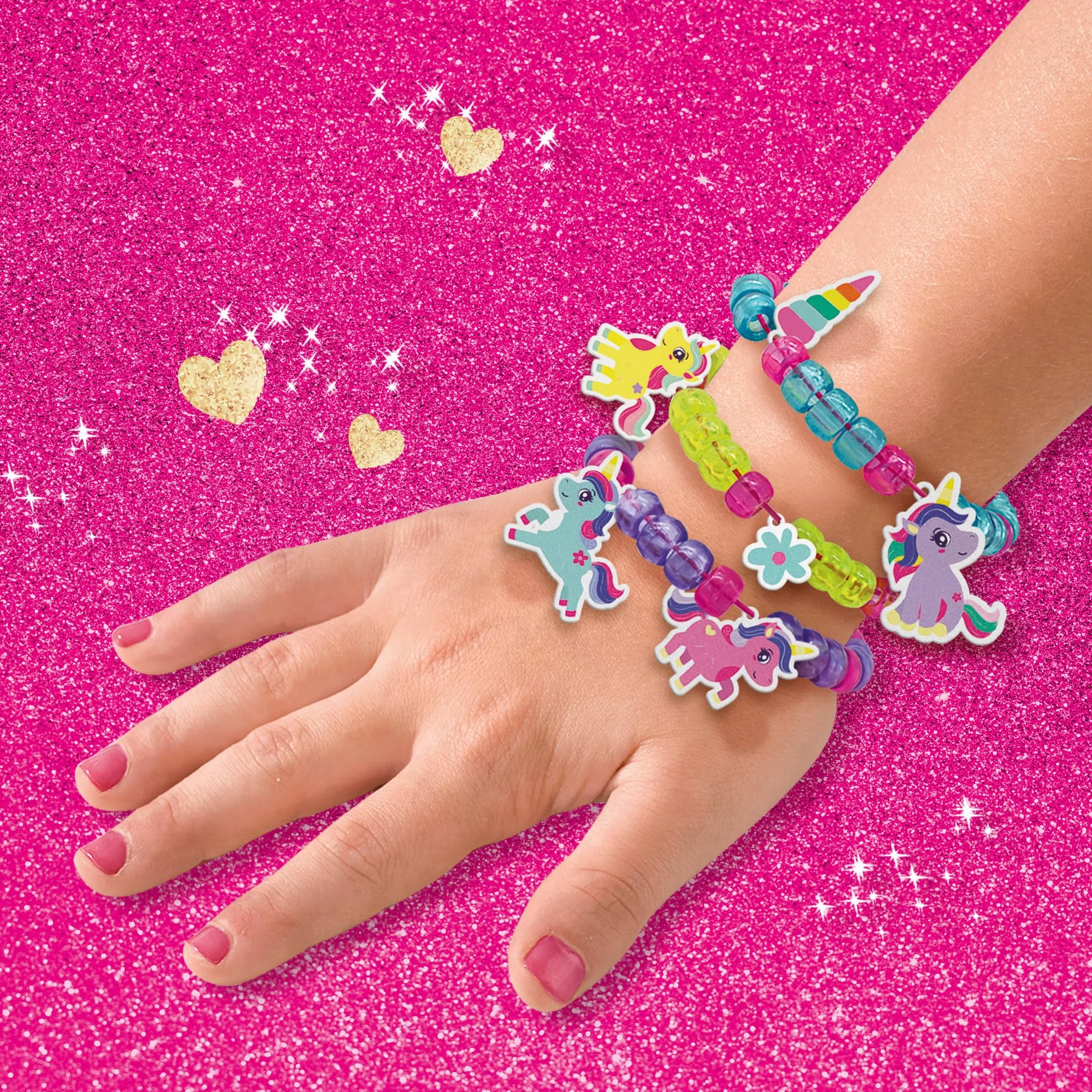 Ses Creative Bracelets de Perles Licorne Kit Créatif dès 5 Ans - Rose