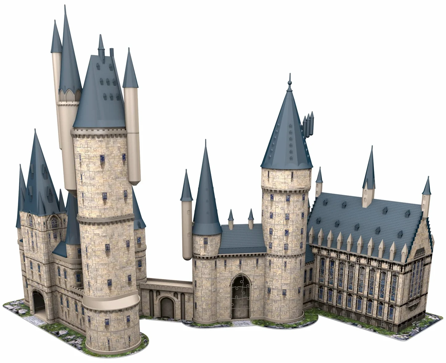 Ravensburger - Puzzle 3D Building - Château de Poudlard : Grande Salle + Tour d'Astronomie/Harry Potter - Dès 10 Ans - 1080 pièces numérotées à Assembler sans Colle - Accessoires Inclus - 11497
