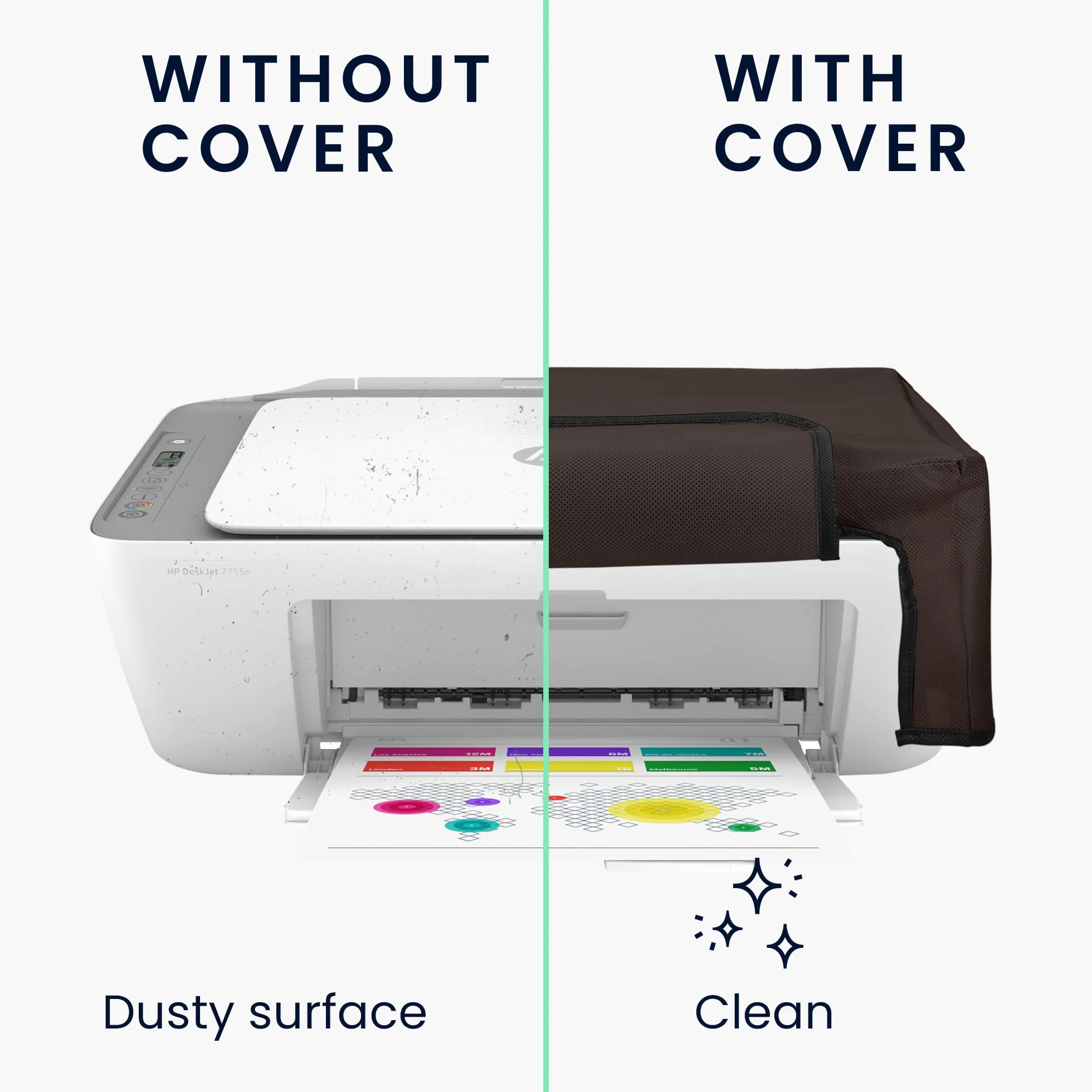 HP DeskJet 2755e Housse de protection kwmobile chocolat