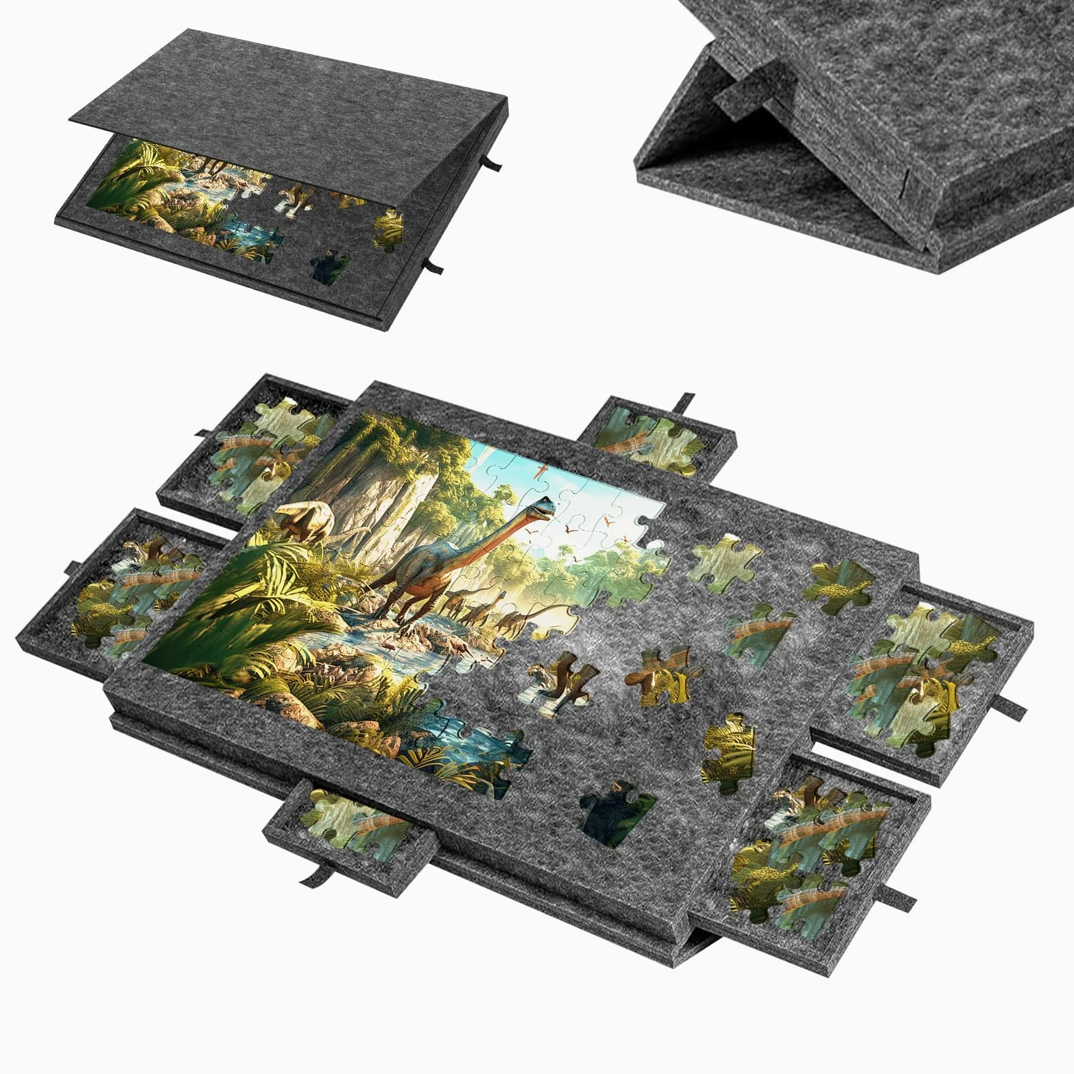 Table de puzzle inclinable pour 1500 pièces – Puzzle Tisc avec 6 tiroirs, planche de puzzle 2 en 1 – Support et housse de protection, 90 x 63 cm