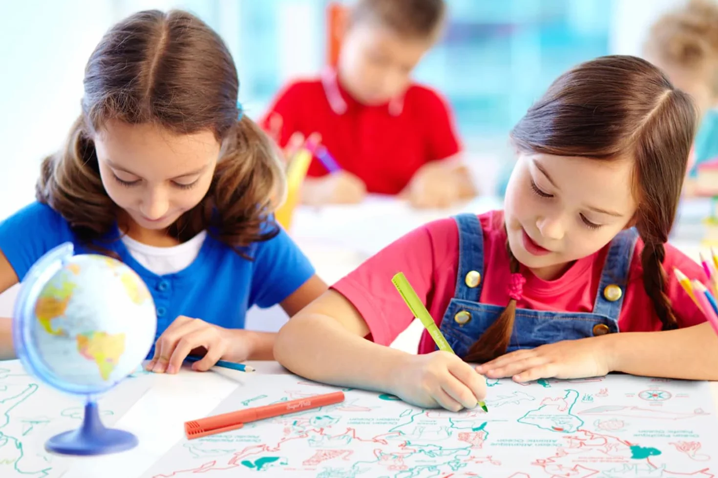 Planisphère réversible Silicone 40x30 cm Bilingue Français Anglais Montessori Jeu pédagogique +3 Ans