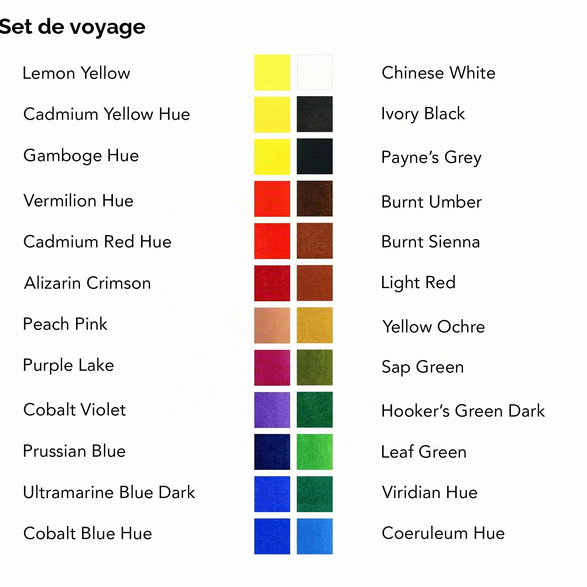 Daler Rowney Aquafine Set de Voyage Peinture Aquarelle 24 Demi-Godets 1 Pinceau