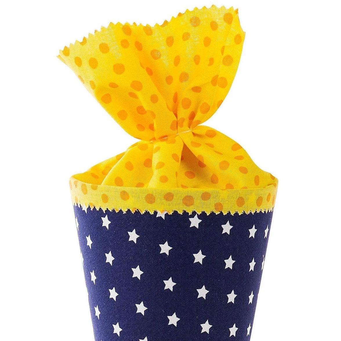 Goldbuch Pochette Surprise Tissu Motif Pois Étoiles 35 cm