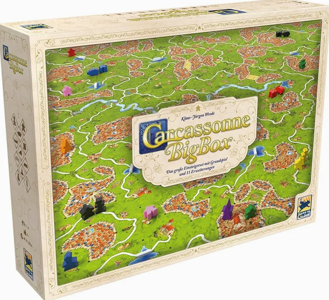 Hans im Glück, Carcassonne BigBox (édition 2025) - Jeu Familial - 2 à 6 Joueurs - 7 Ans et Plus - 35 Minutes - Allemand