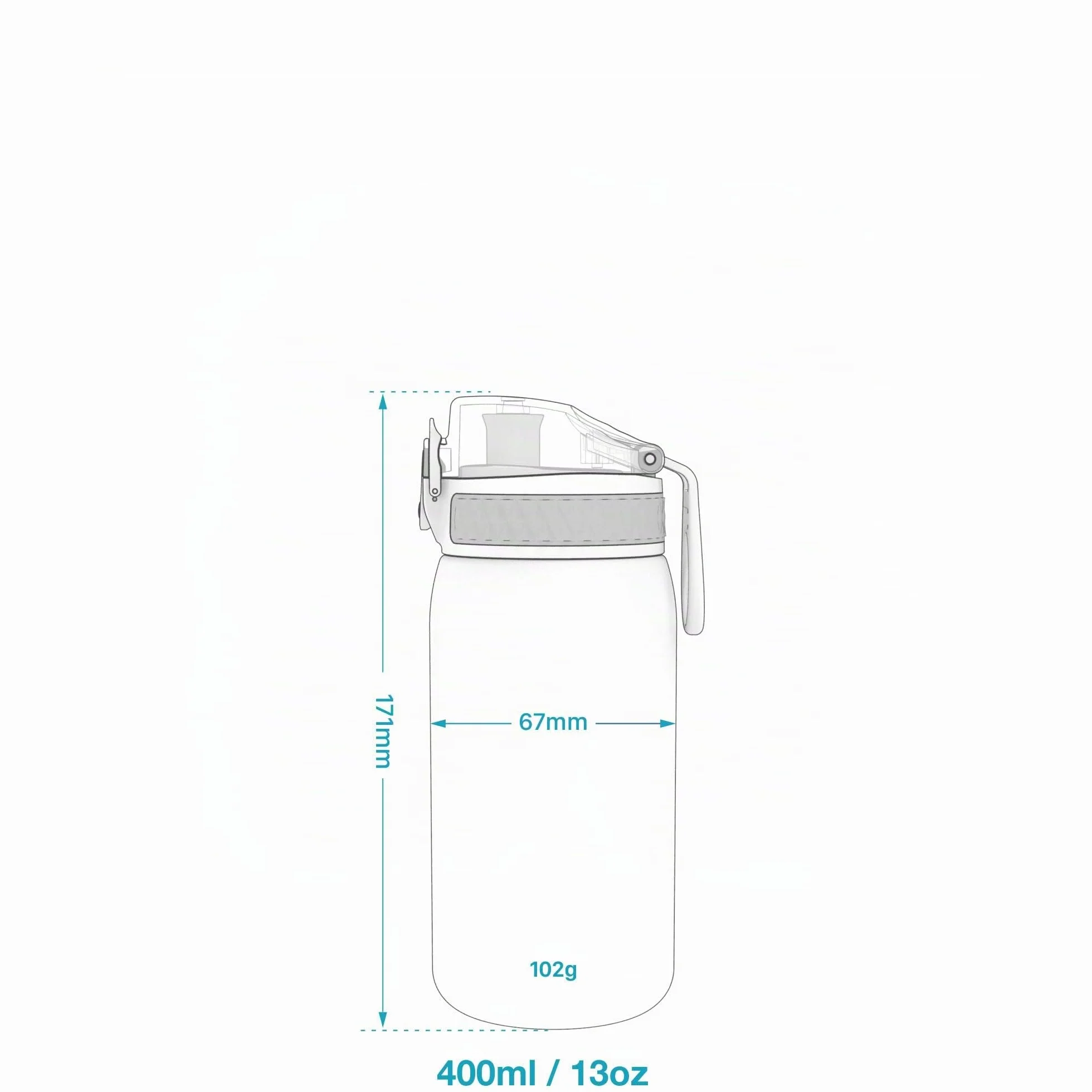 Ion8 Gourde Enfant 350ml Anti-Fuite Verrouillage Sécurisé Sans BPA Bleu Marine