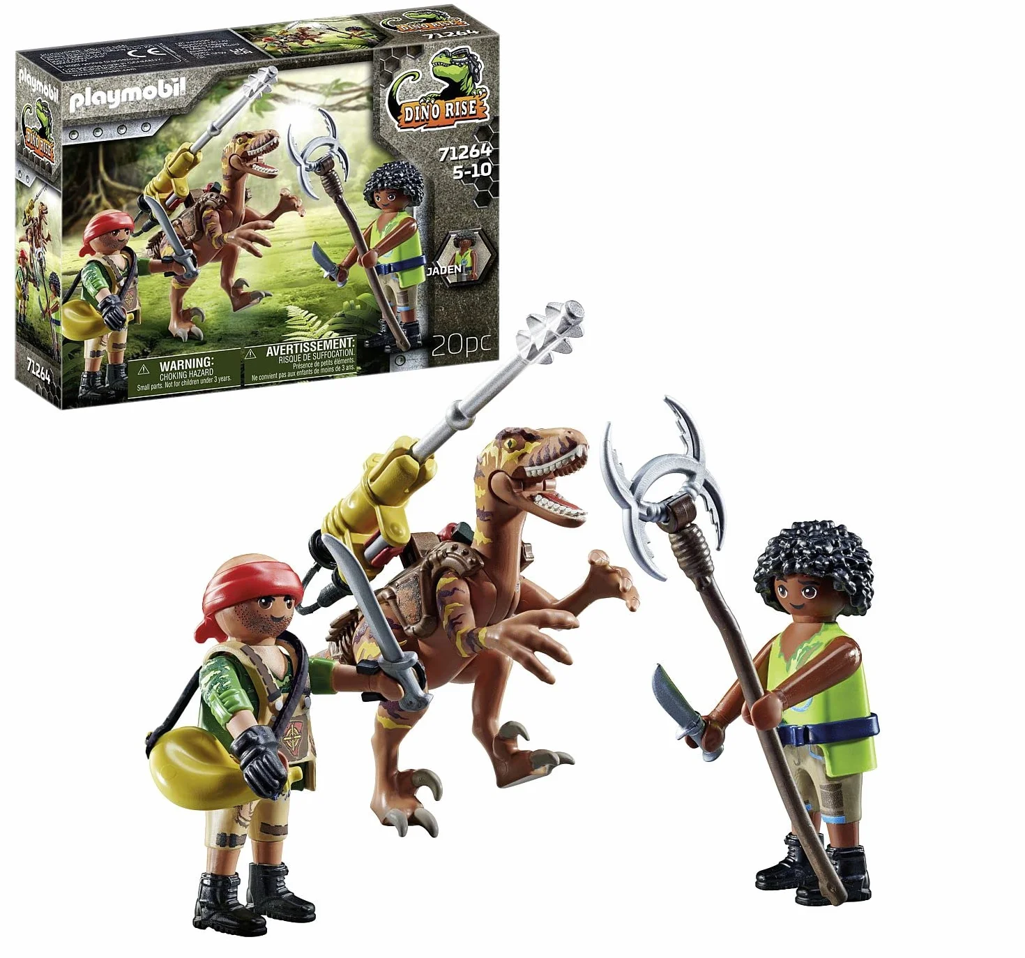 Playmobil 71264 Deinonychus Guerriers Dino Rise avec Canon pivotant Dinosaure 5 Ans