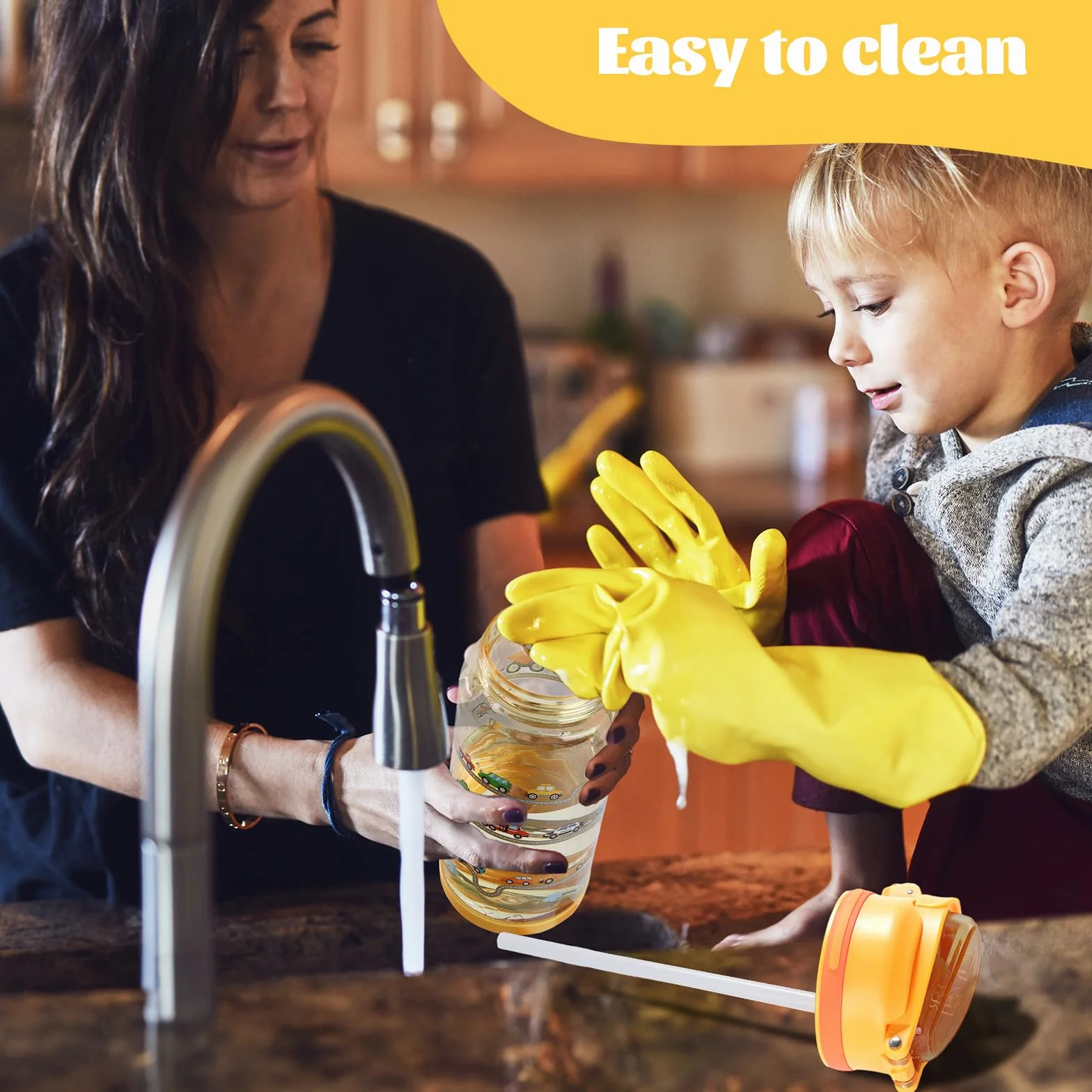 Gourde Enfant Anti-Fuite 600ml avec Paille Verrouillage Sécurisé Bouteille École Sport Filles Garçons Véhicule
