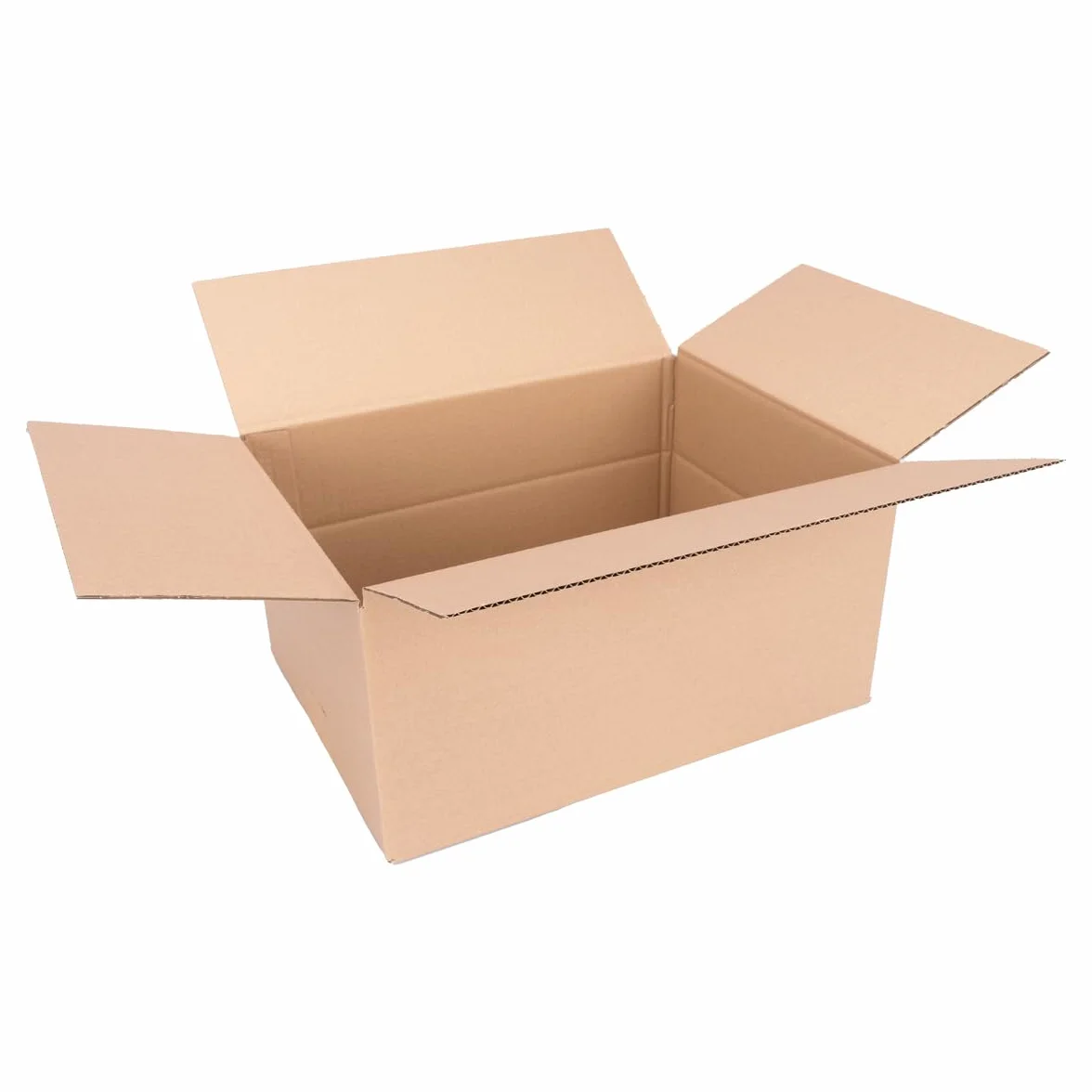 Cartons pliants d'emballage 400 x 300 x 200 mm hauteur variable KK 90 bruns simple cannelure 25 pièces