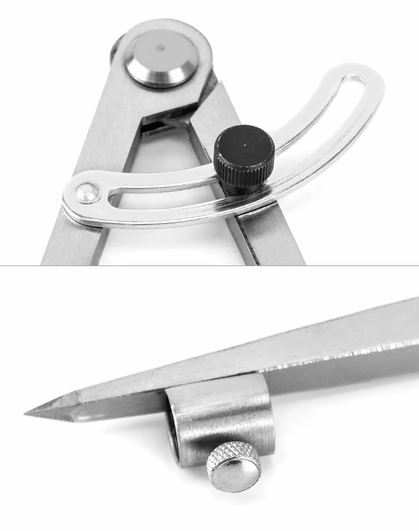 QWORK Compas pointu 200 mm menuisier grand diamètre porte-crayon géométrie dessin