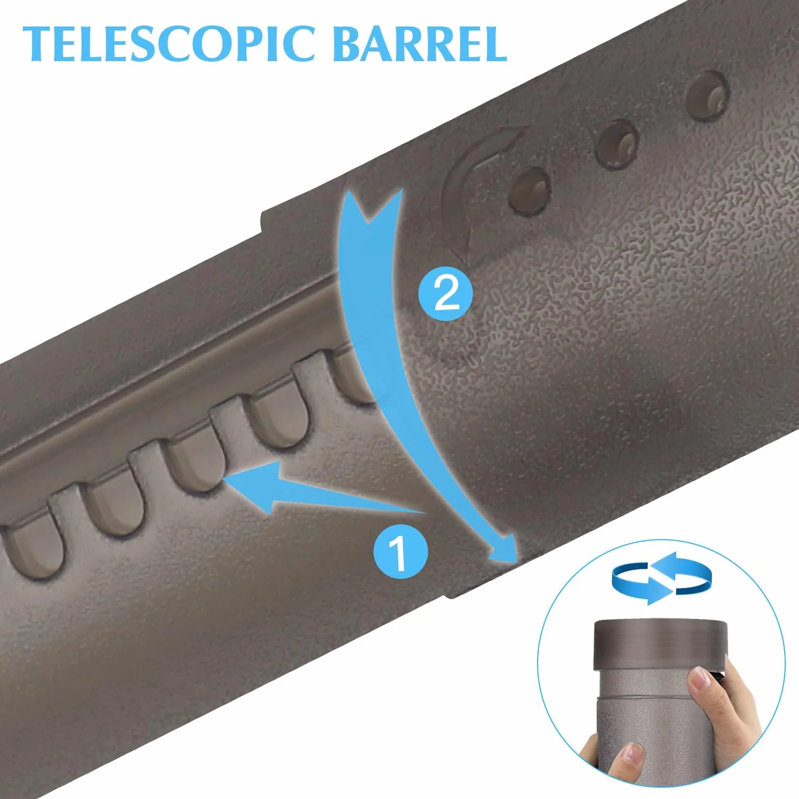 DEWEL Lot de 2 Tube Poster A0, Tube de Transport Télescopique pour Affiches, Plastique Durable, Longueur Réglable (Gris)