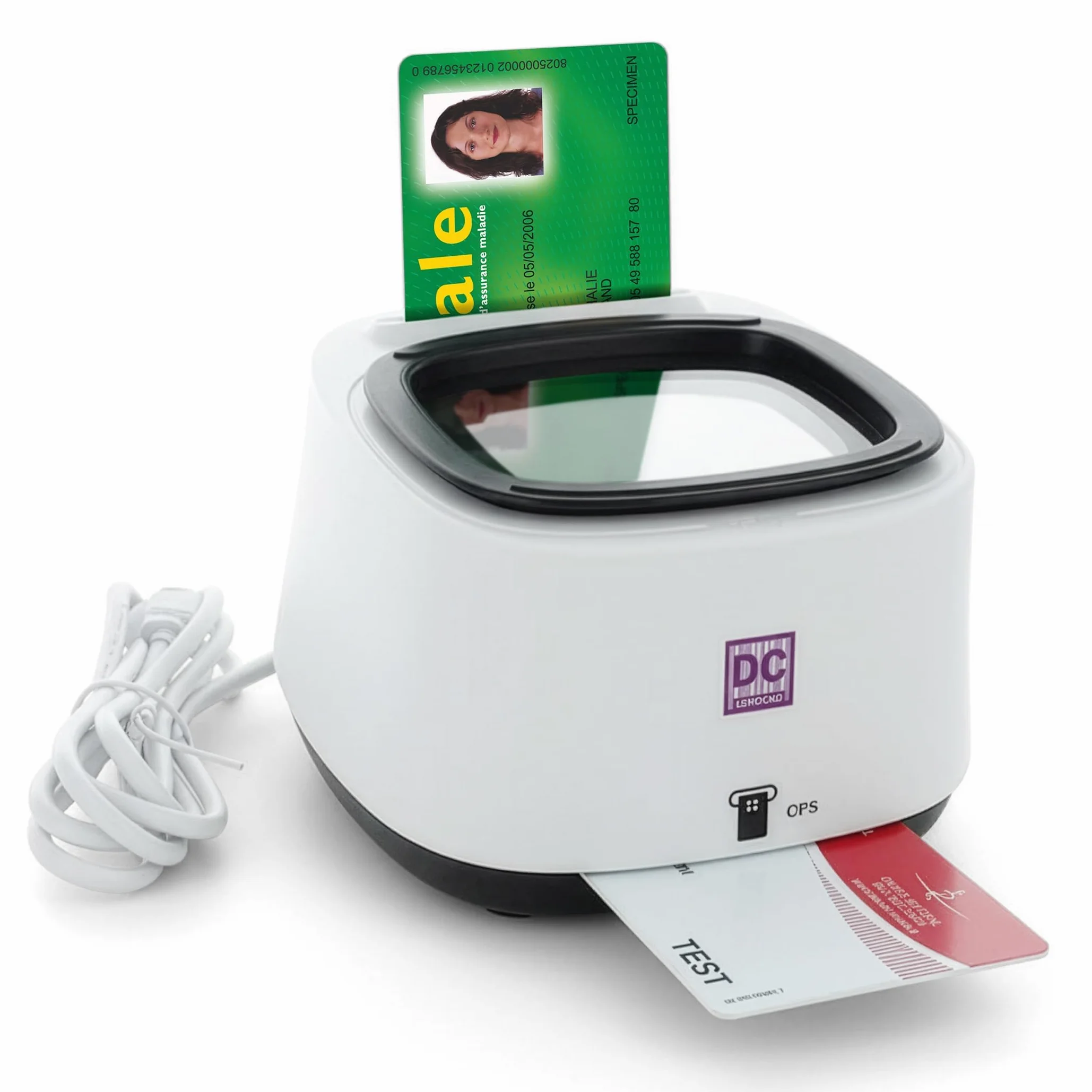 DC300 Pro Lecteur 4 en 1 QRCODE NFC 2 Fentes Carte Vitale et CPS Sesam Vitale USB Windows