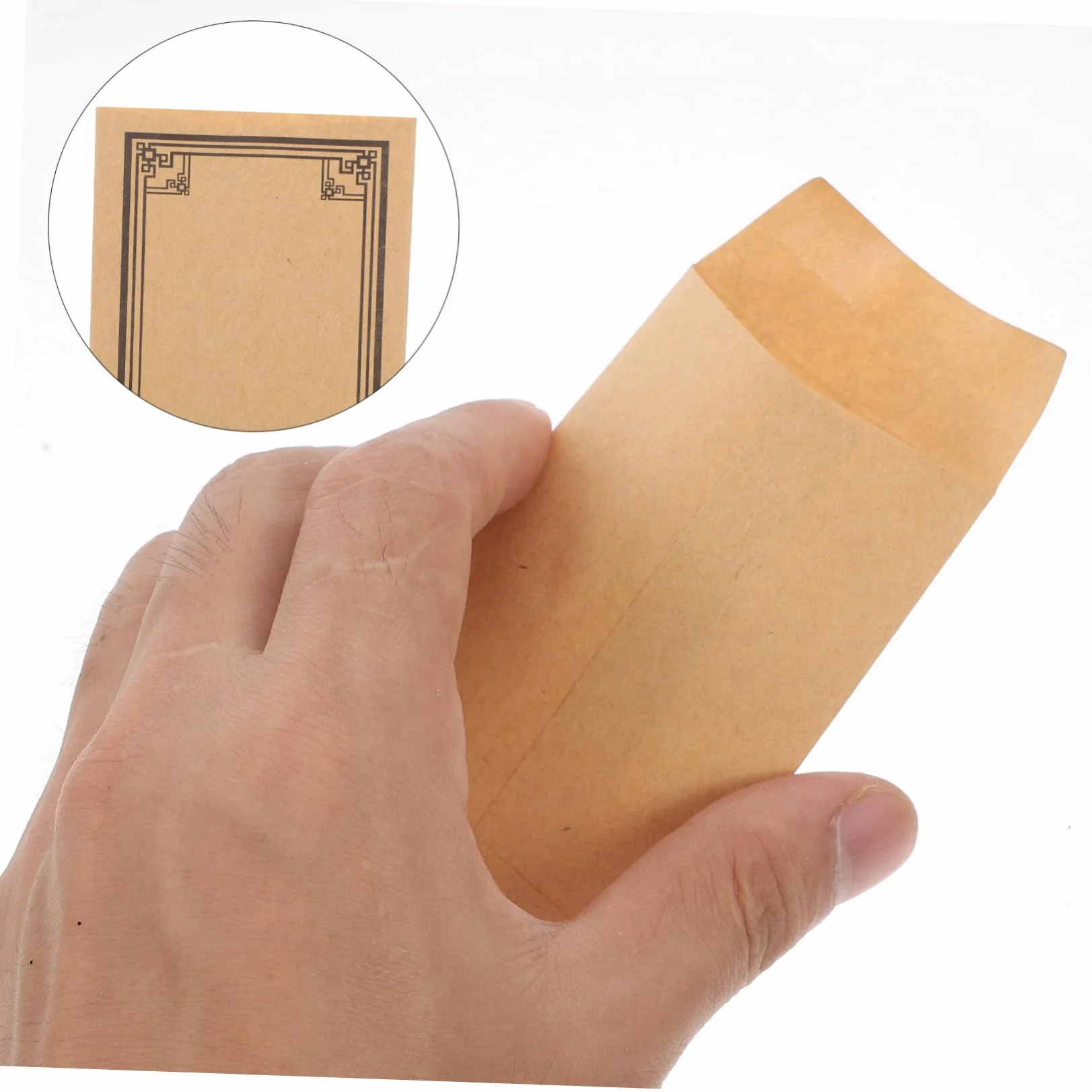 Mini Enveloppes Auto-adhésives Lot de 50 Papier Kraft Kaki pour Pièces de Monnaie