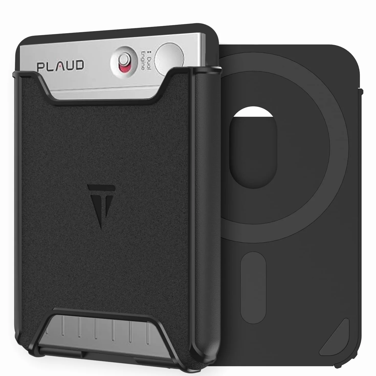 Étui de Protection Magnétique TUDIA pour Enregistreur Vocal PLAUD Note AI - Polycarbonate Rigide Fin (Noir)