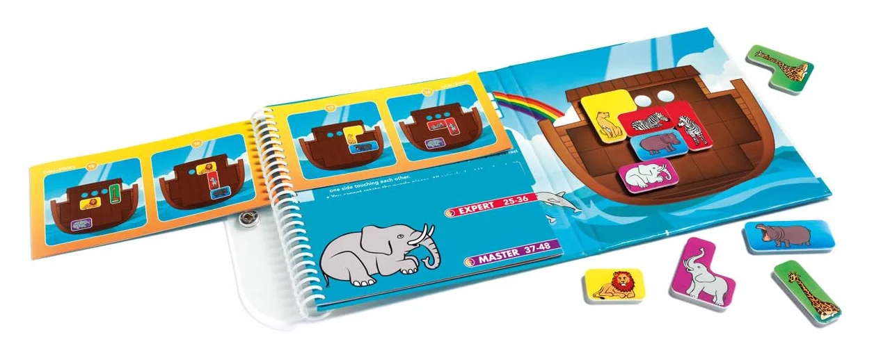 SmartGames L'Arche de Noé Jeu de Voyage Magnétique 48 Défis 1 Joueur 5 Ans Version Française