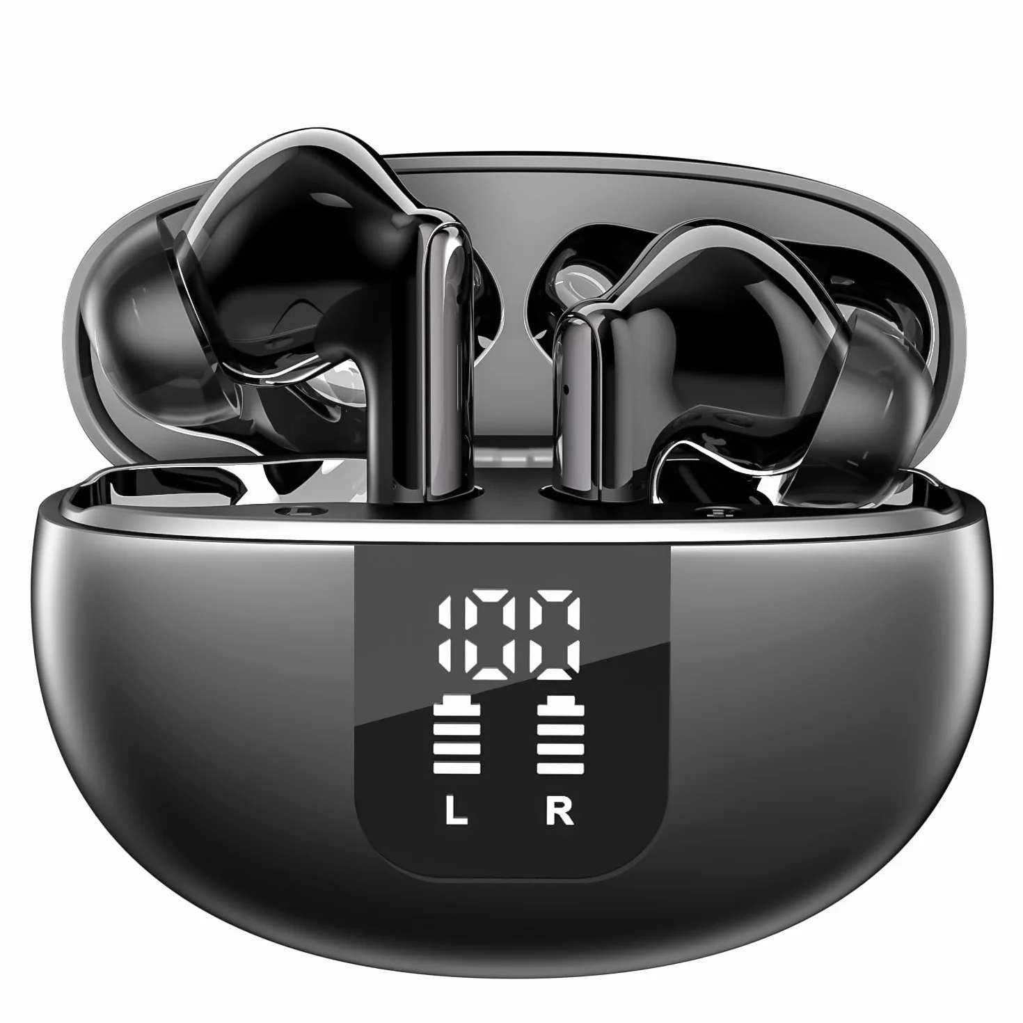 Ecouteur Traducteur Instantané 3-en-1, Traducteur Vocal 150 Langues Temps réel ANC Bluetooth 5.4, Basses améliorée, Ajustement sûr Course à Pied
