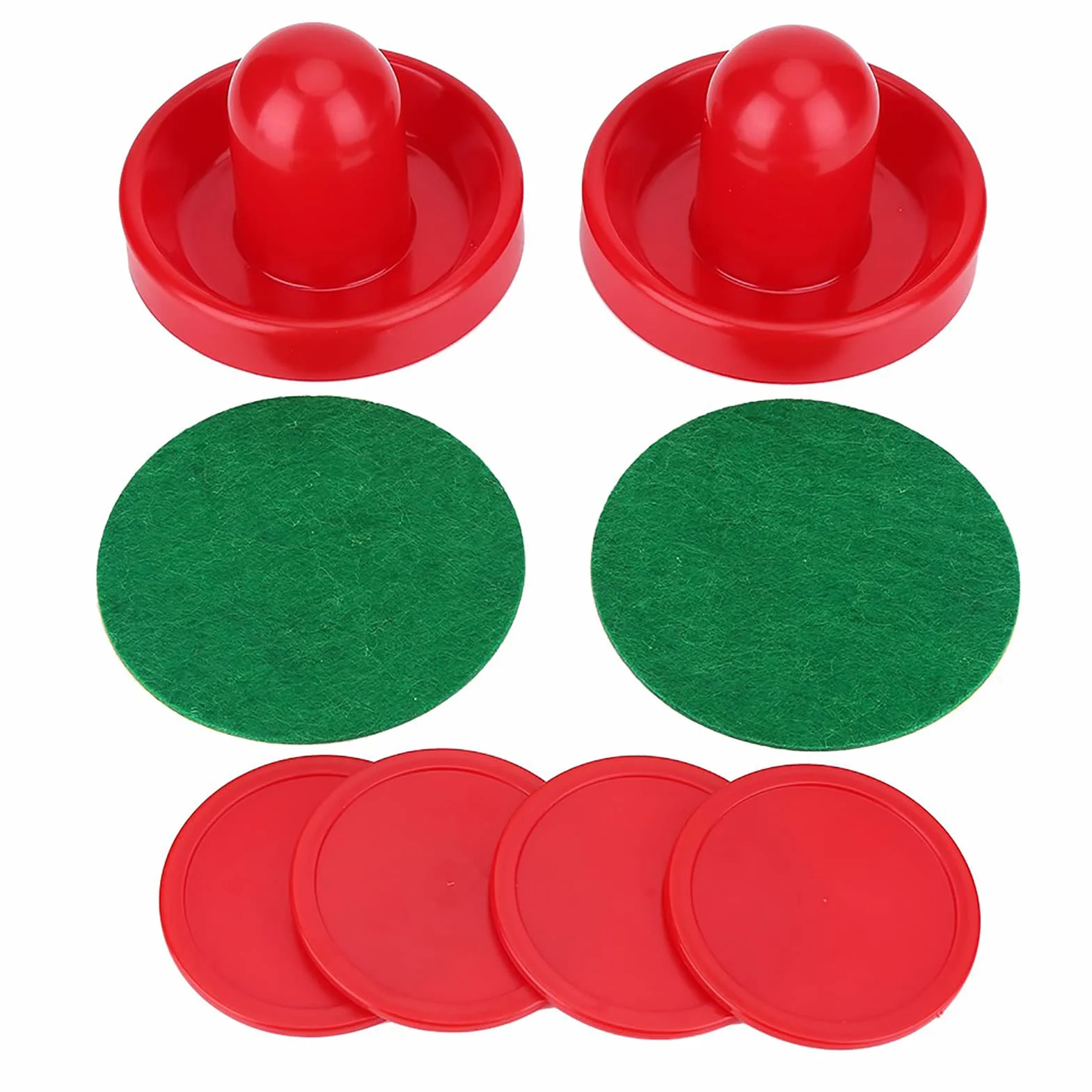 Socobeta Accessoires Hockey sur Glace Ensemble Rondelles Poussoirs Plastique Léger Gardiens But Jeu Table Large 96mm