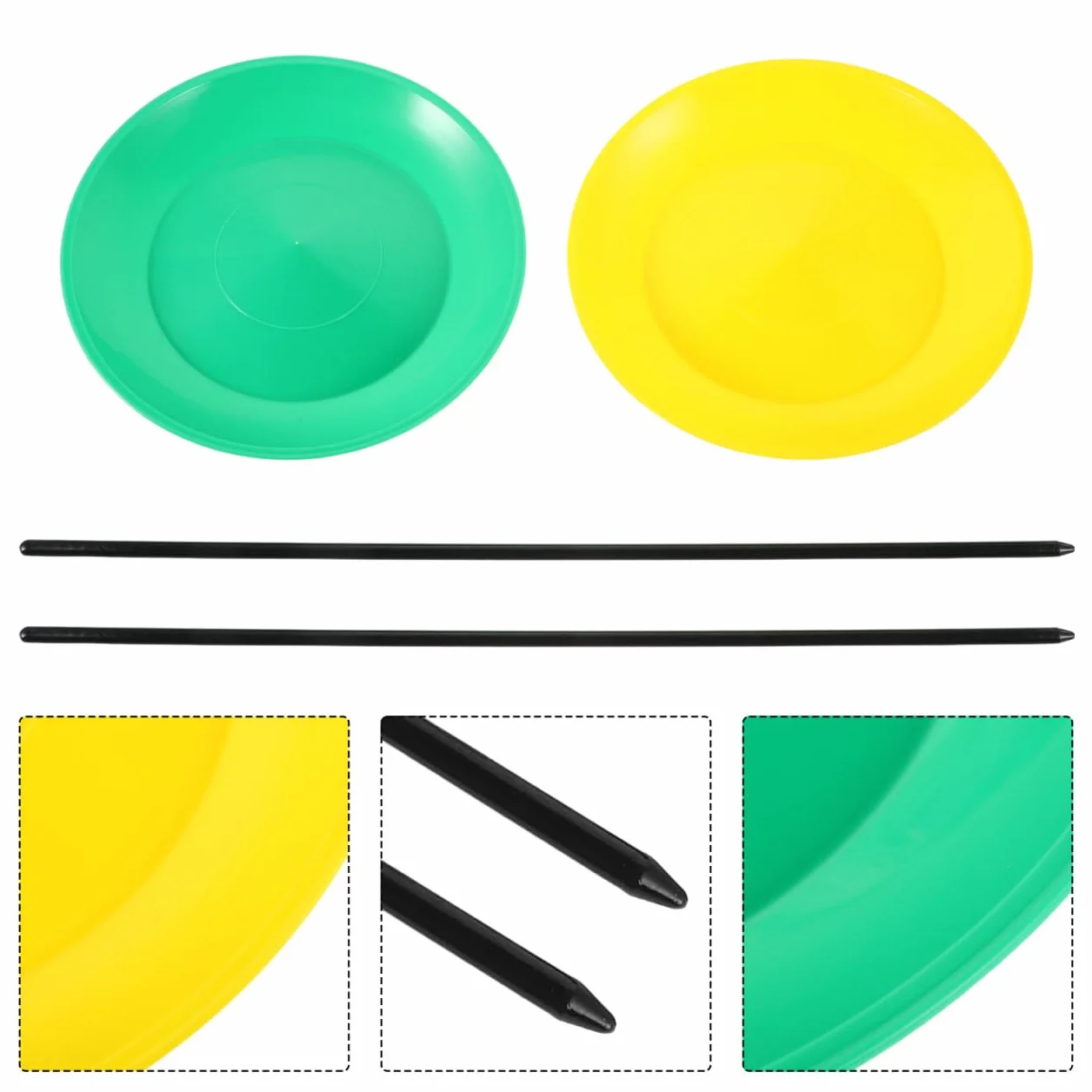 SUPVOX 2 Pcs Assiettes Chinoises de Jonglage avec Bâtons - Kit de Cirque pour Enfants et Adultes