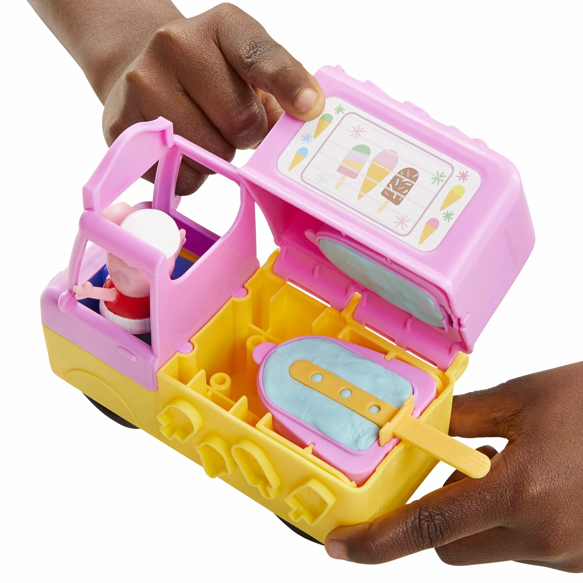 Play-Doh Peppa Pig Le Camion de Glaces Figurines Pâte à Modeler 5 Pots Jouet Créatif 3 Ans