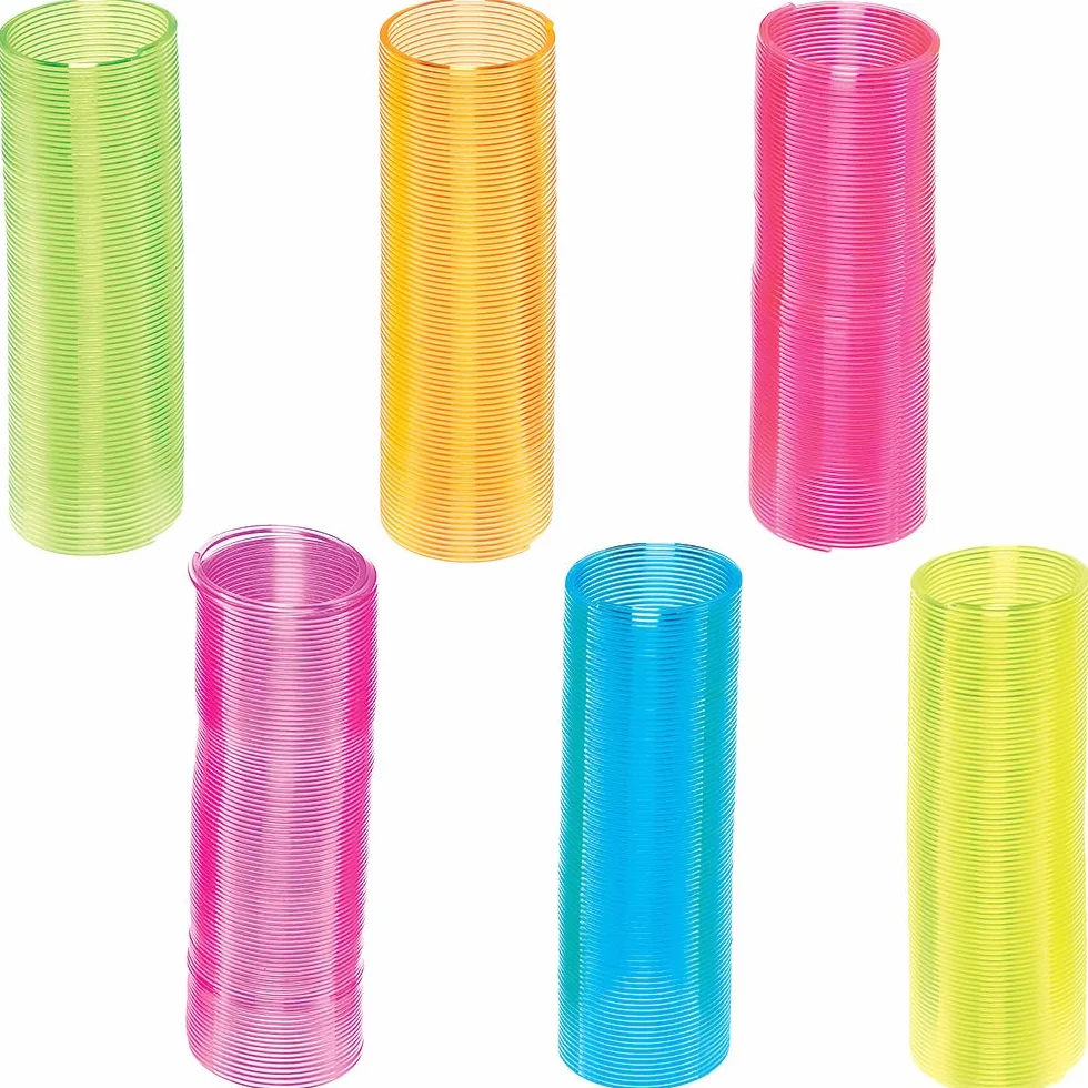 Baker Ross FN147 Mini ressorts à boudin super longs - paquet de 6, jouets à ressorts pour fête