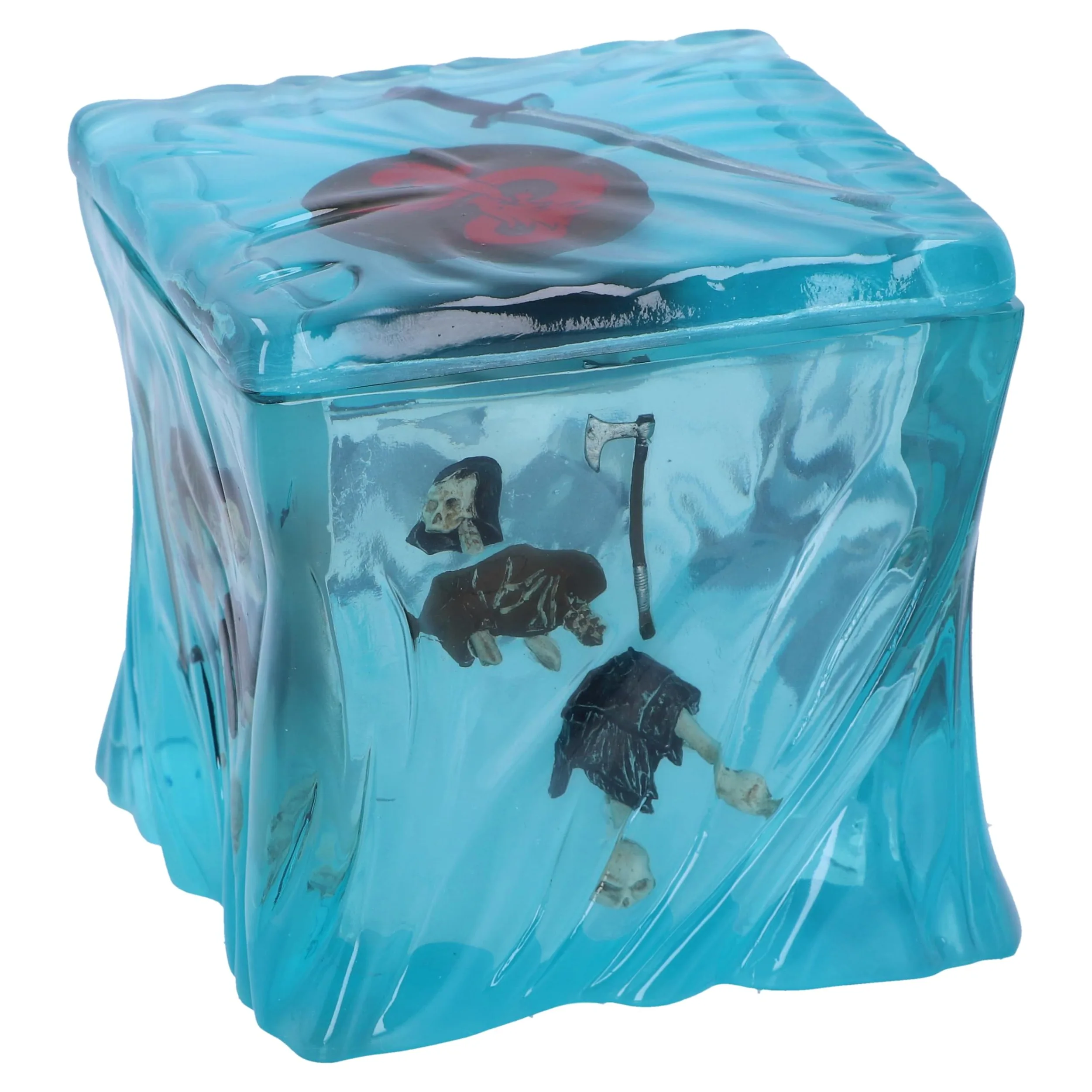 Nemesis Now Dungeons & Dragons Gelatinous Cube Boîte à dés 11 cm Résine Bleu Produit sous licence officielle D&D Boîte à dés gélatineux translucide, coulée dans la meilleure résine, peinte à la main