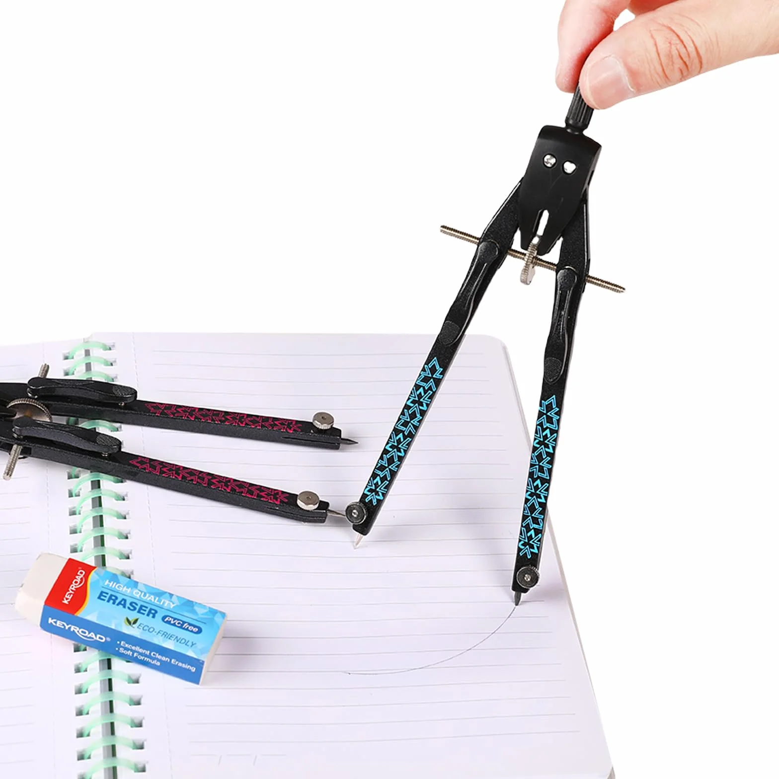 KEYROAD Compas en métal 1 pièce Multicolore Réglage rapide
