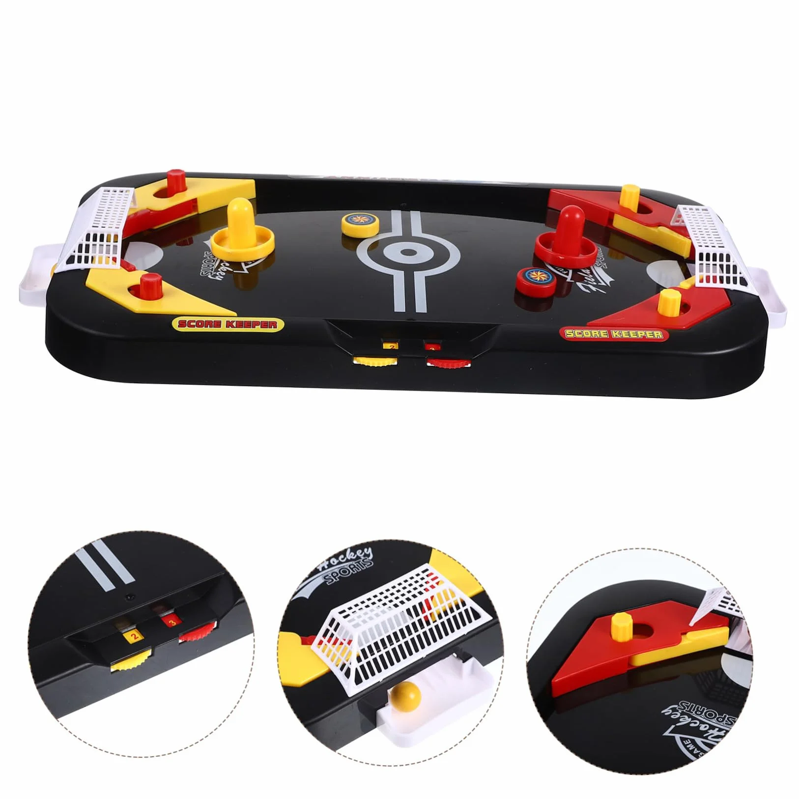 Stobaza Mini Hockey sur Glace de Table Éducatif Noir pour Enfants