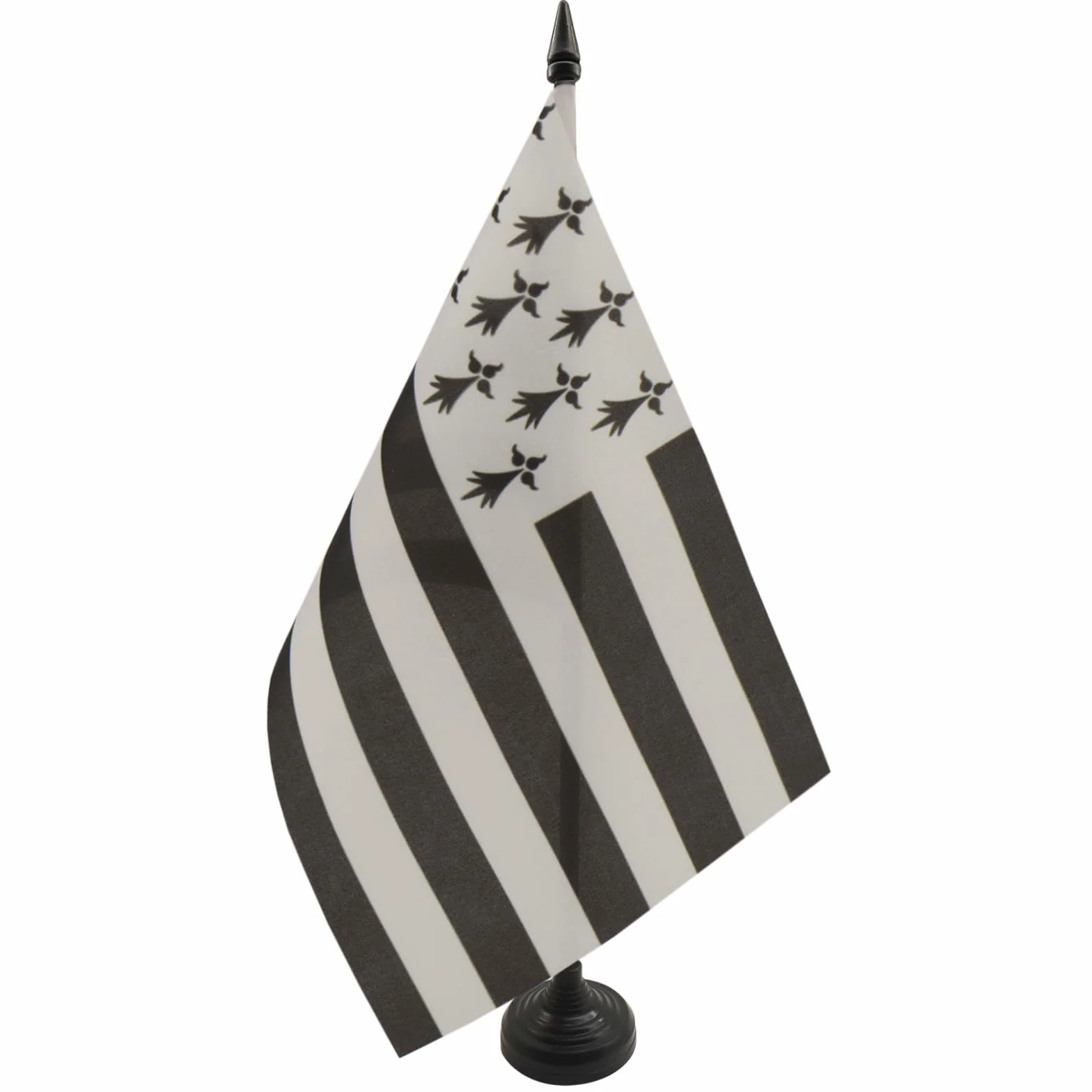 AZ FLAG Drapeau De Table Bretagne Alternatif 21x14 cm Petit Drapeau Breton De Bureau 100% Polyester