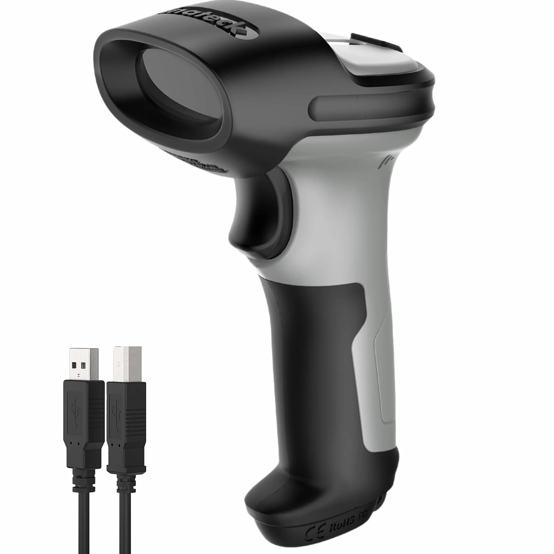 Inateck Lecteur Code Barre sans Fil 1D BCST-70, Bluetooth USB, 2600 mAh, 180 Jours, pour Windows Android iOS