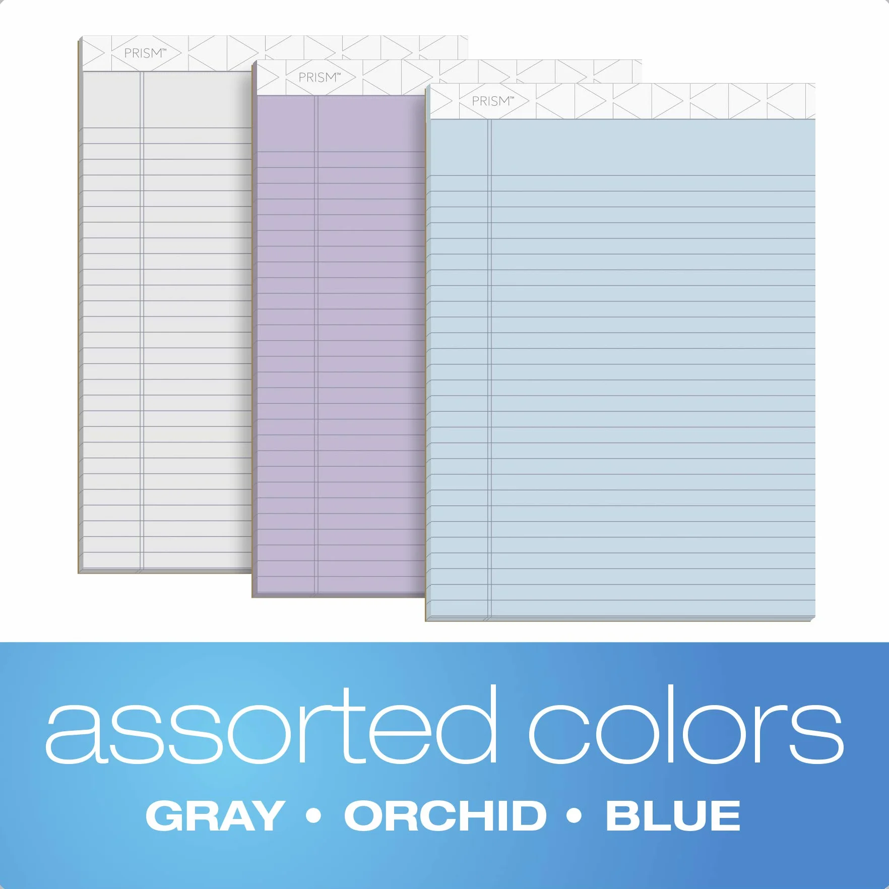 Tops Prism+ Lot de 6 blocs d'écriture 21,6 x 29,9 cm Couleurs assorties 50 feuilles pages perforées