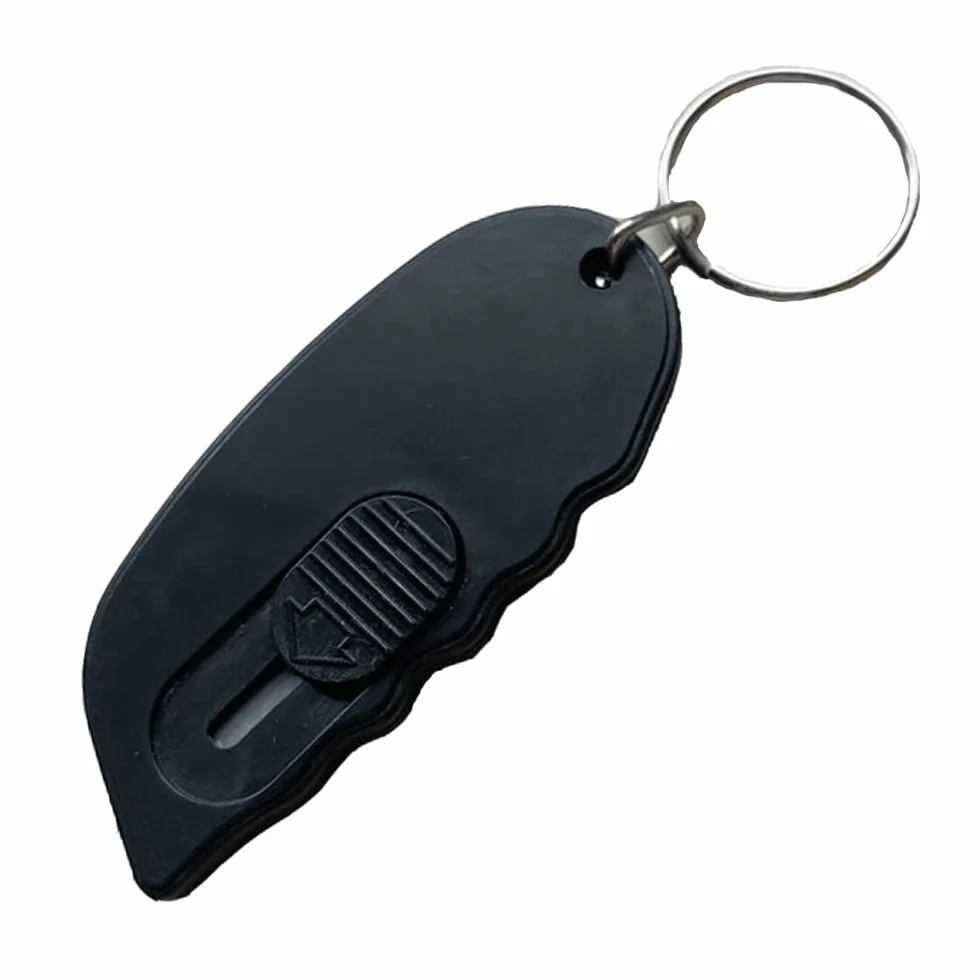 Mini Ouvre-Boîte Rétractable 5 Pièces Coupe-Courrier avec Lame de Sécurité Porte-Clés