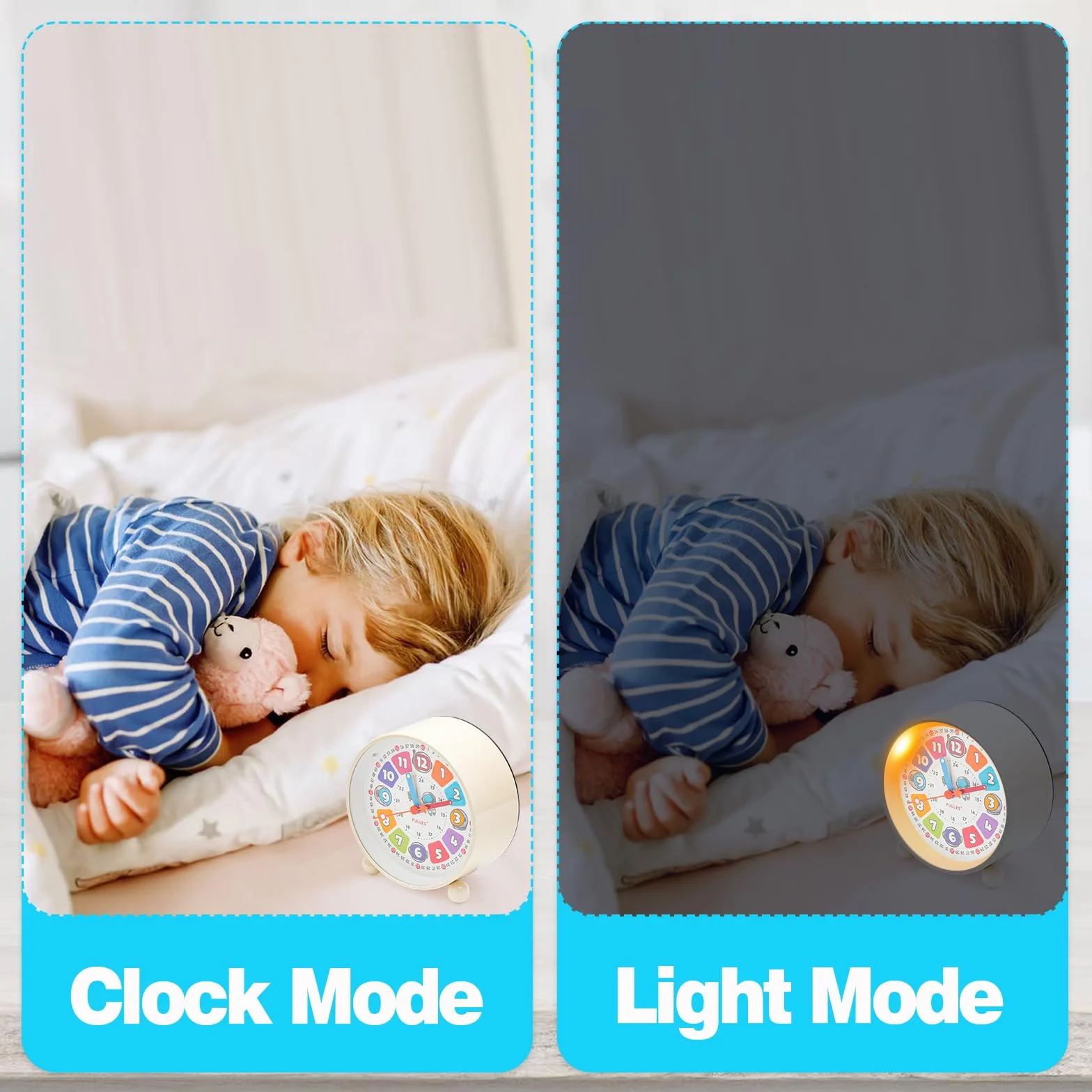 HENGBIRD Réveil Enfant Lumière Nocturne – Réveil Éducatif 24h pour Chambre Enfant
