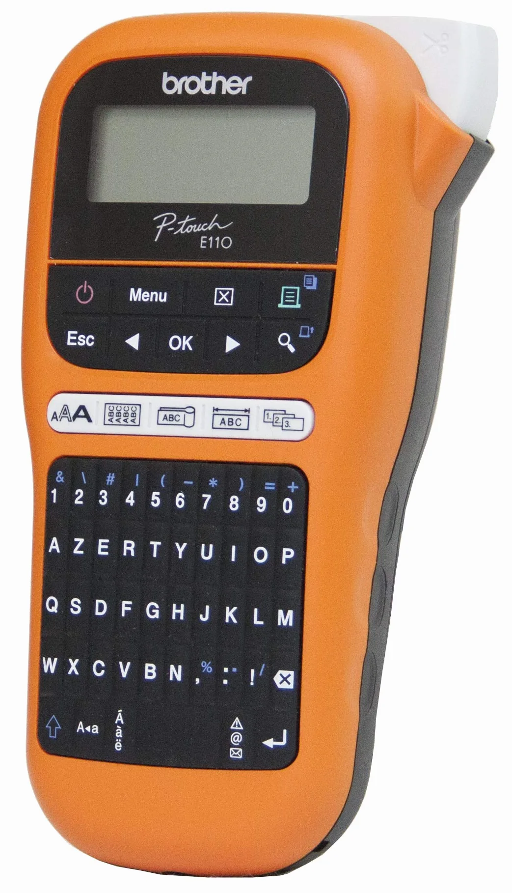 Brother PT-E110VP Étiqueteuse professionnelle industrielle TZe-FX221 Noir/Blanc 9mm