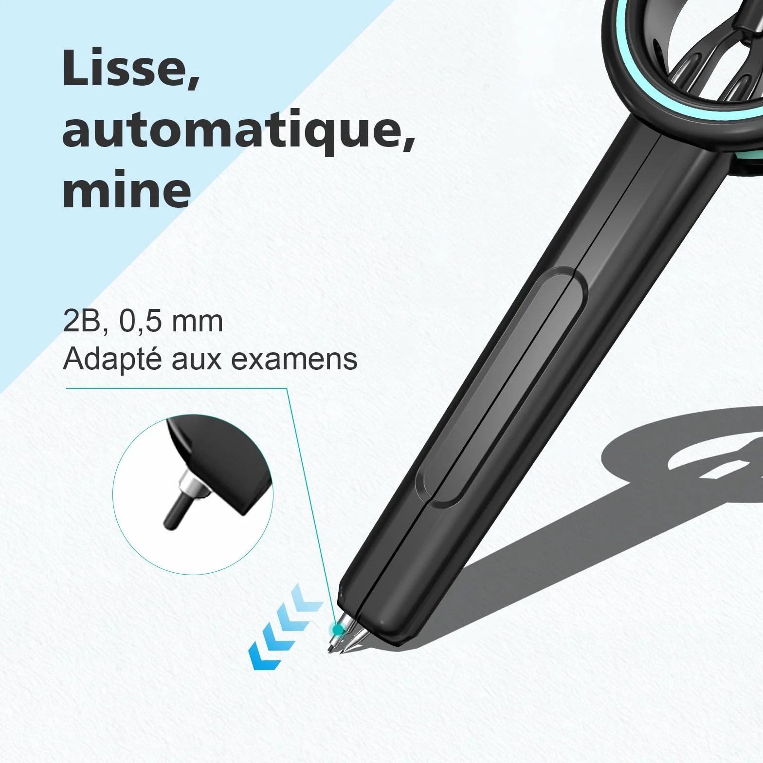 Compas Professionnel ROATEE Rayon Ajustable, Compatible Mine 0,5 mm, Géométrie et Dessin