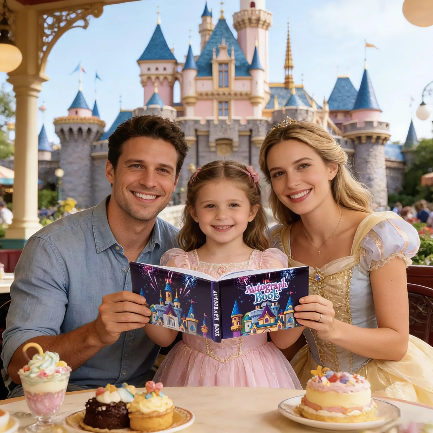 Disney World Livre d'autographes 2026 couverture rigide signatures messages gribouillis images reliure cousue