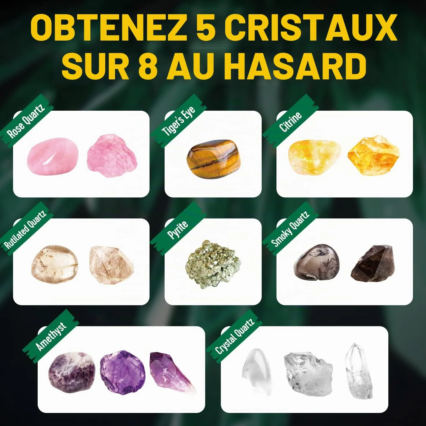 Kit Archéologie Enfant Jouet de Fouille Cristaux Pierres Précieuses 5 Pierres Précieuses Cristaux Mystérieux Cadeau Garçons Filles