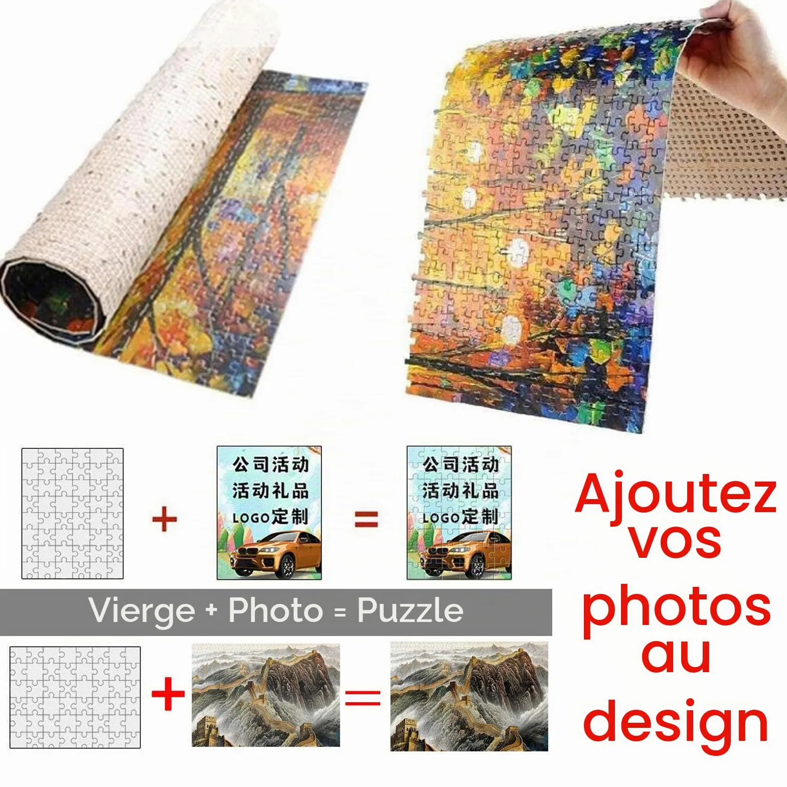 Puzzle Personnalisé Photo 5000 Pièces Personnalisable Cadeau, Puzzle de Mariage, Animal de Compagnie, Paysage, 5000 Pcs
