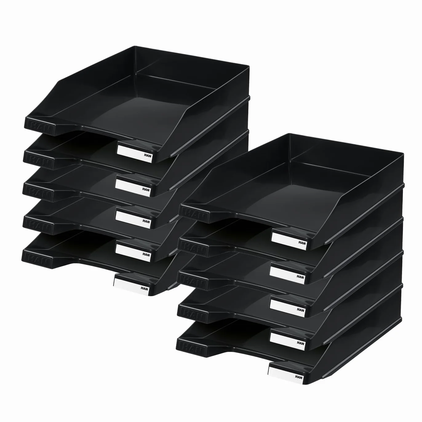 Corbeille à courrier KLASSIK HAN 1027-X-13, noir, lot de 10