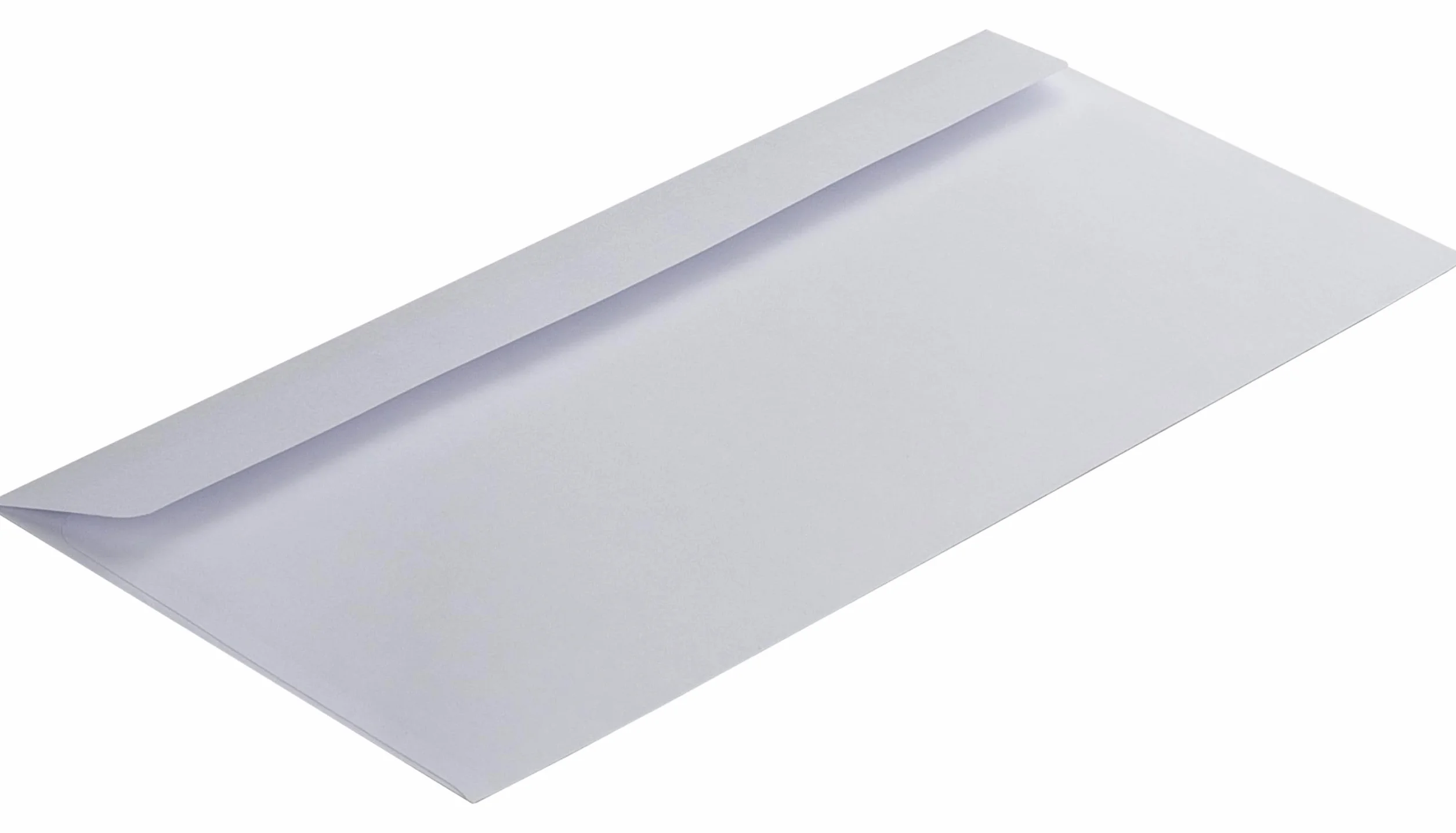 Enveloppes Blanches DL 110x220 mm 80 g/m² Rabat Droit Fermeture Adhésive Sans Fenêtre 24