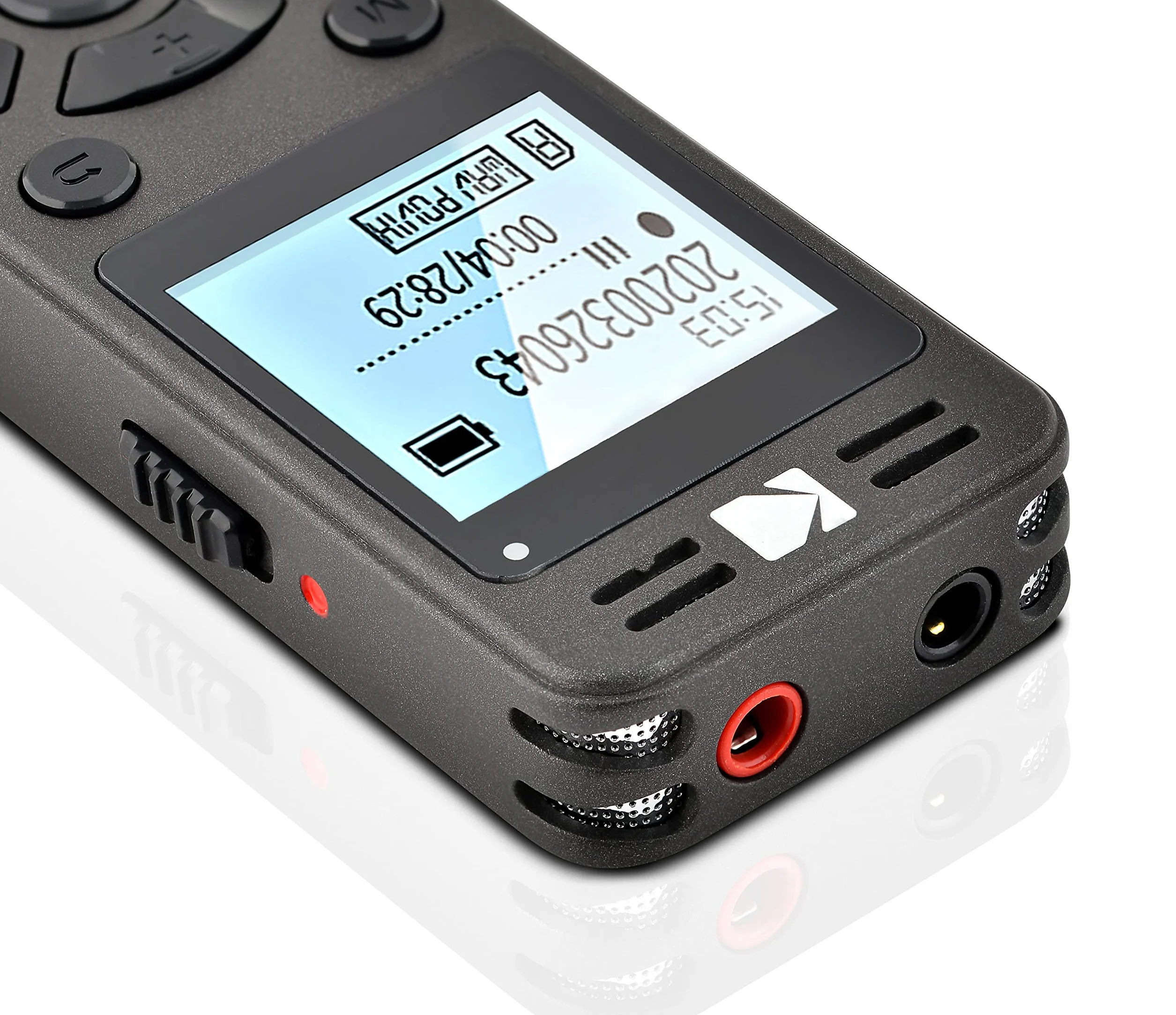 Kodak VRC350 Enregistreur Vocal Haute Intensité Mini Dictaphone Rechargeable Commande Vocale Batterie Lithium Lecteur MP3