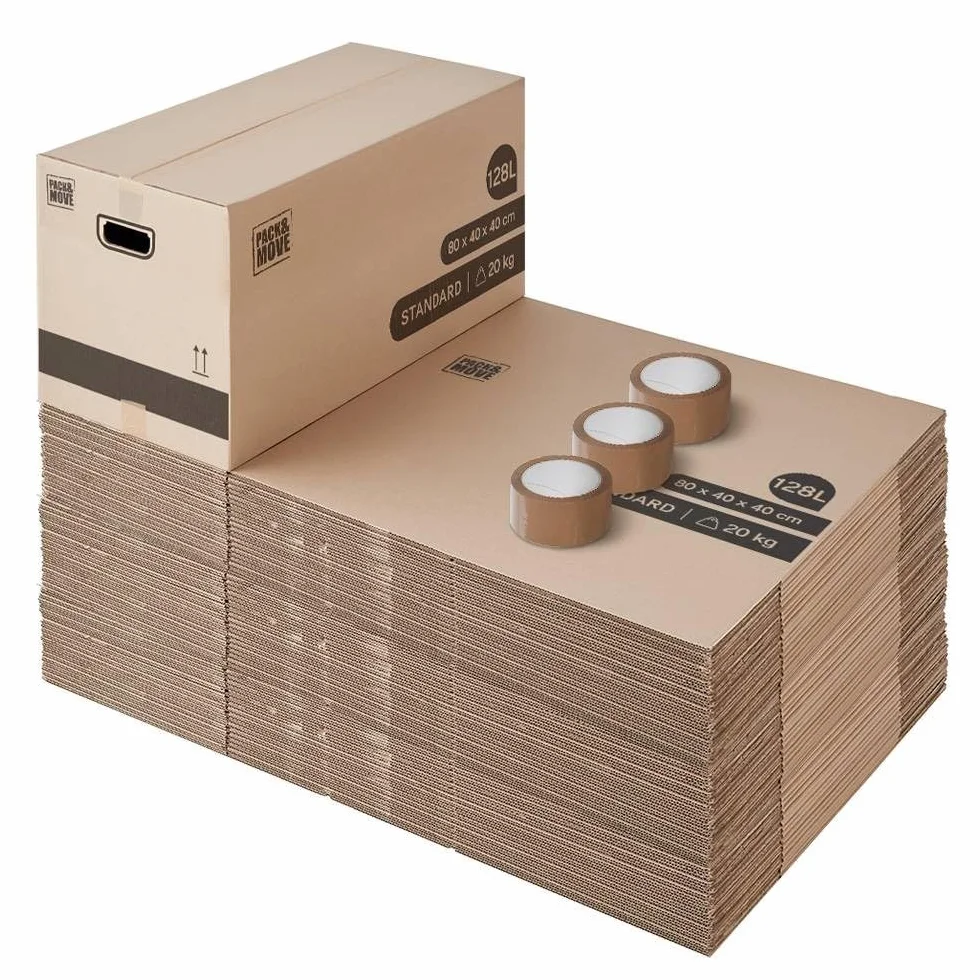 Cartons déménagement stockage XL 80 x 40 x 40 cm Poignées renforcées Lot 10