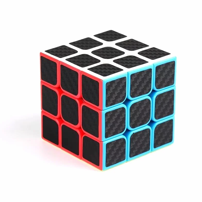 Speed Cube 3x3 Sticker Super-Durable Jouet Casse-Tête Carbone Couleur