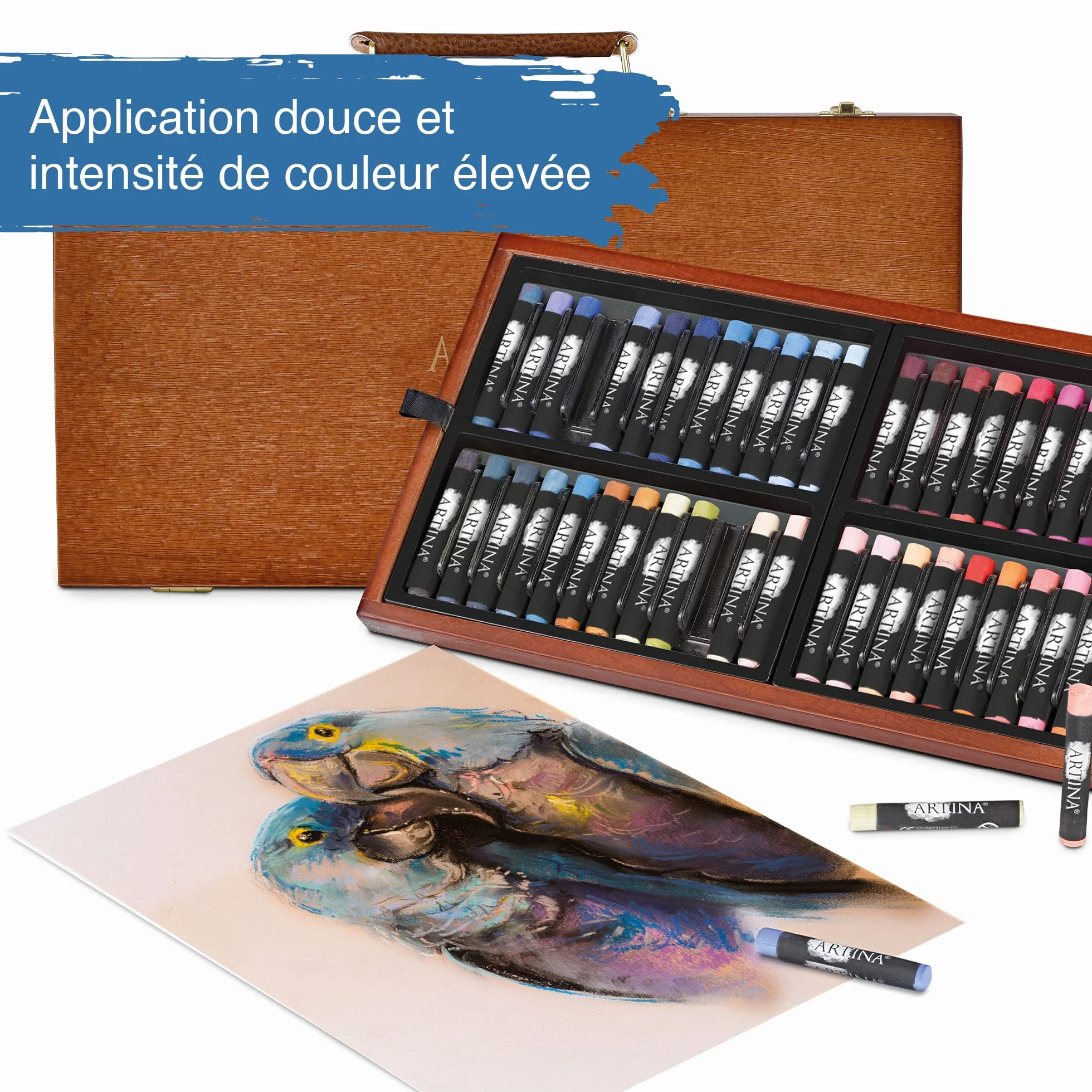 Artina Set de craies Pastilo 96 couleurs coffret certifié FSC