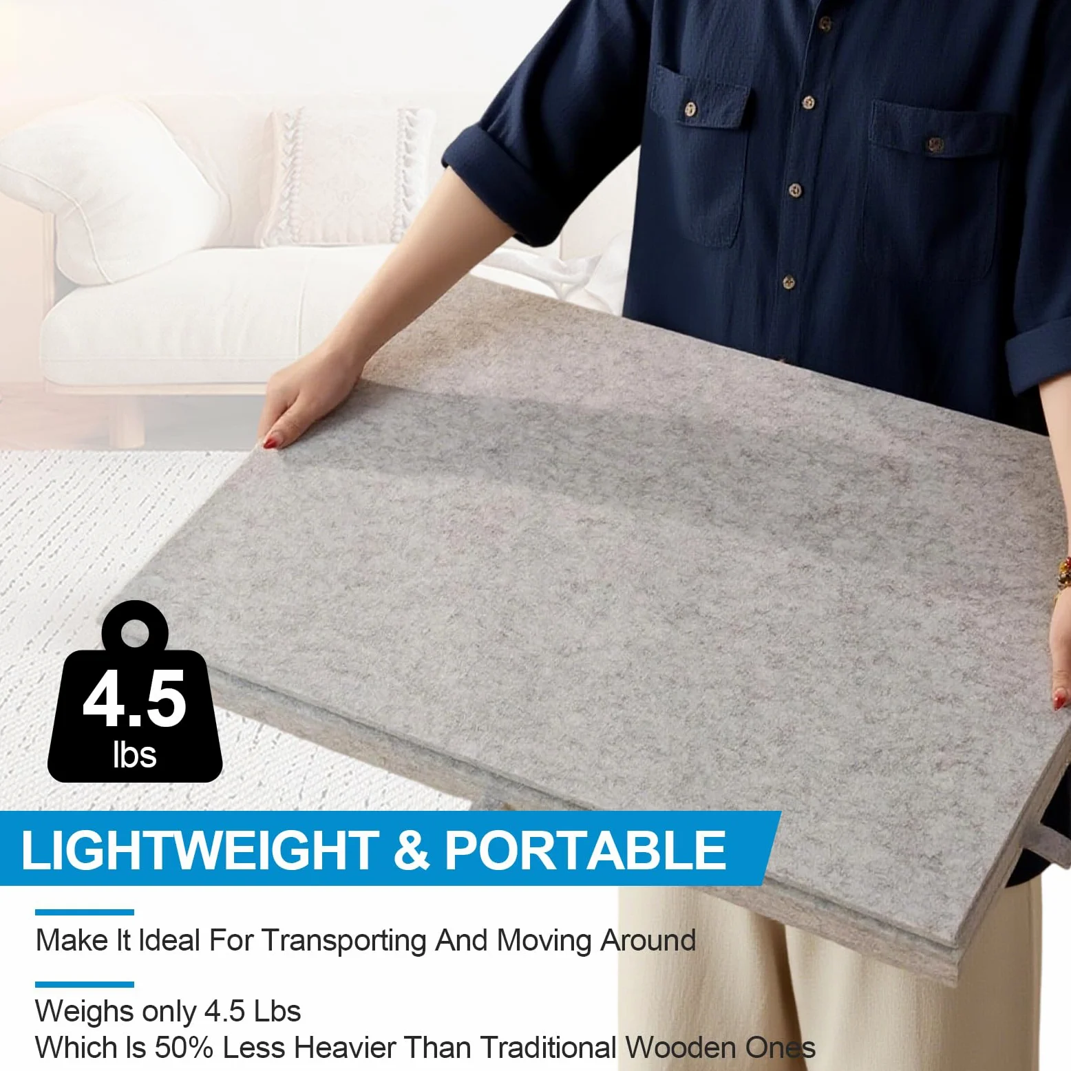 Planche de puzzle inclinable avec 6 tiroirs et housse, table de puzzle légère et portable avec support réglable pour 1 000 pièces, planche de puzzle pliable en feutre antidérapant pour adultes et