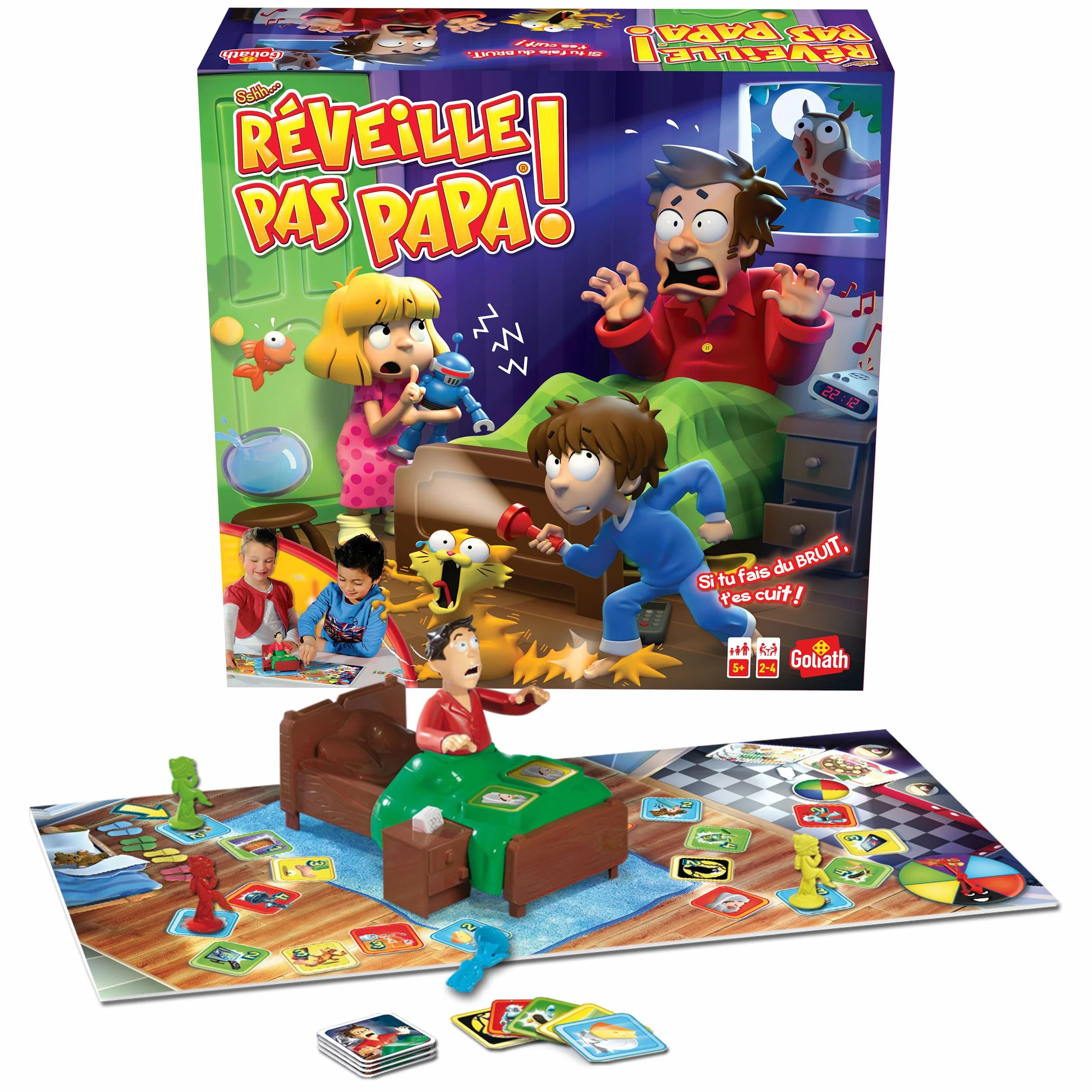 Goliath Réveille Pas Papa - Jeu de Société pour Enfants dès 5 Ans - 2 à 4 Joueurs