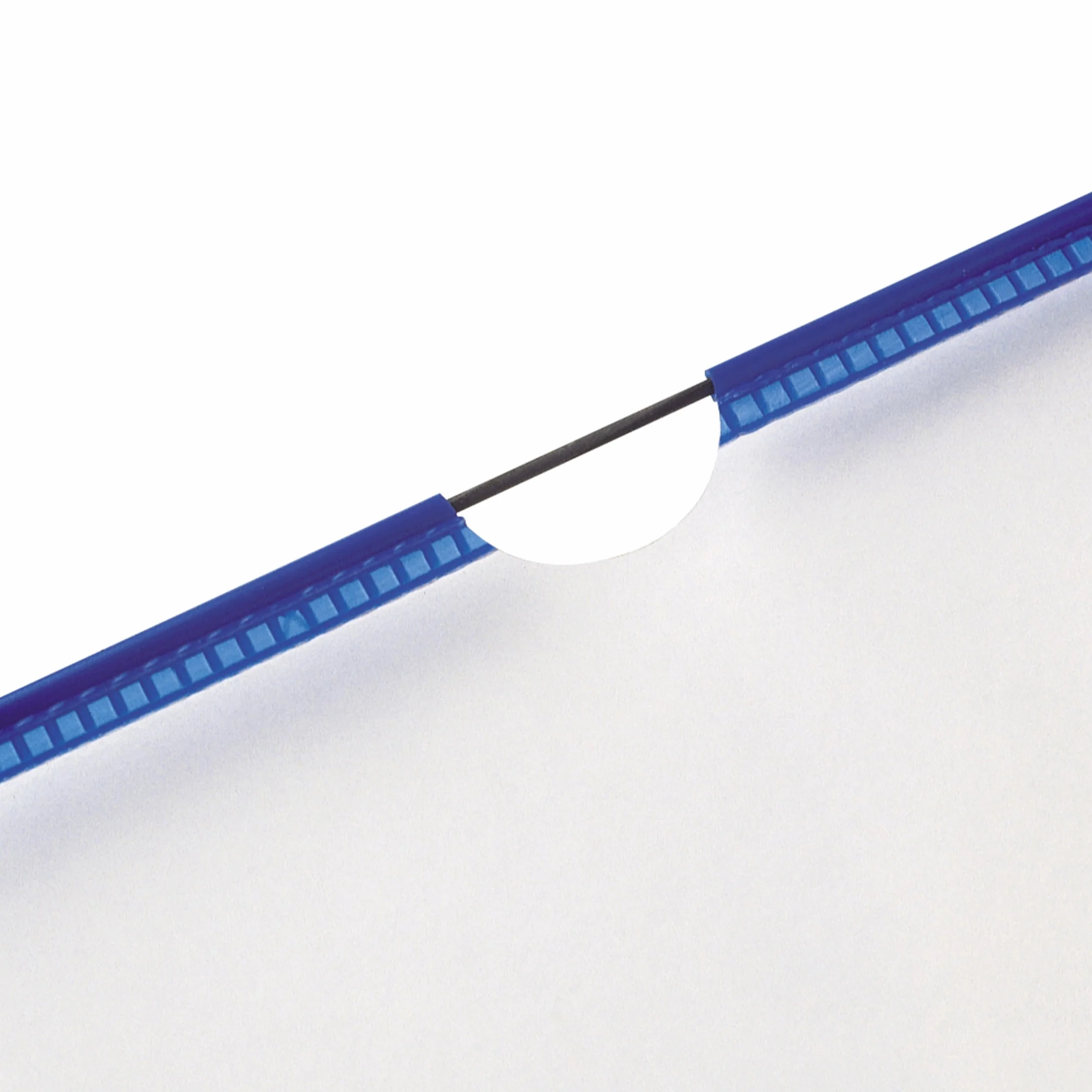 Tarifold Lot de 10 Poches à Pivots A4 Portrait - Système d'Affichage PVC Souple Anti-Reflets Cadre Acier Bleu