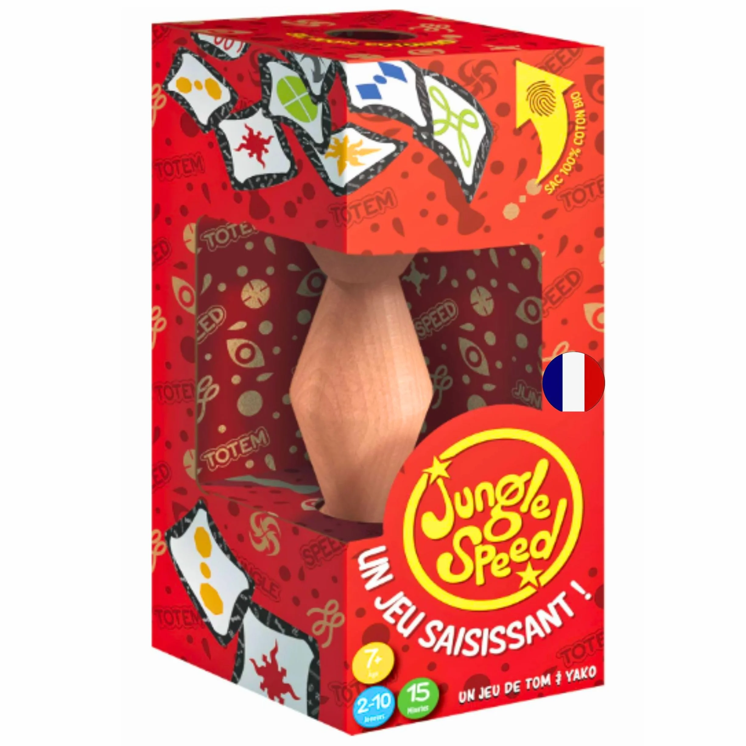 Asmodee Jungle Speed Classique Jeu de Rapidité Enfants 7 Ans 2-10 Joueurs Version Bois Eco-Responsable