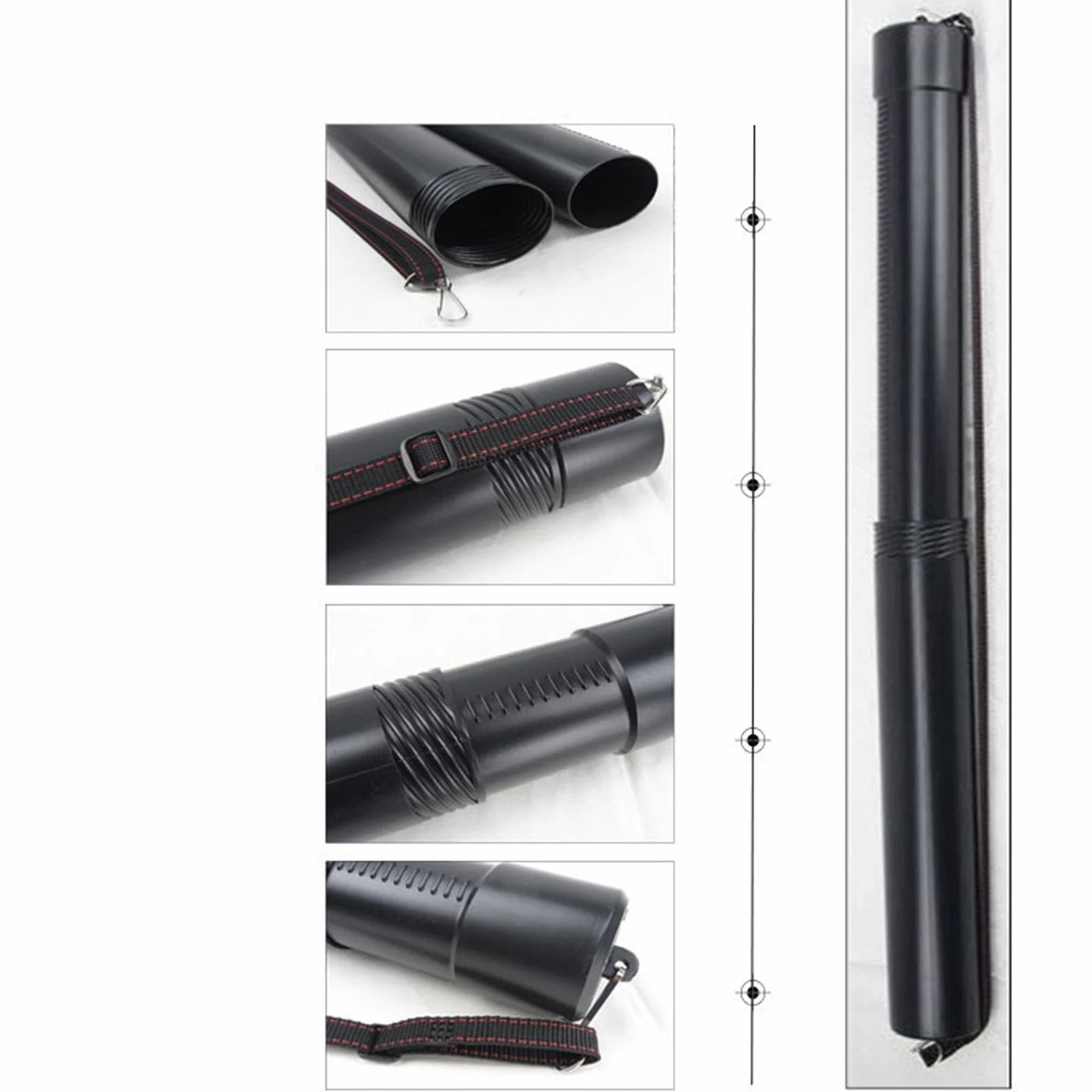 Tube de transport d'œuvres d'art imperméable extensible avec sangle pour affiches et plans