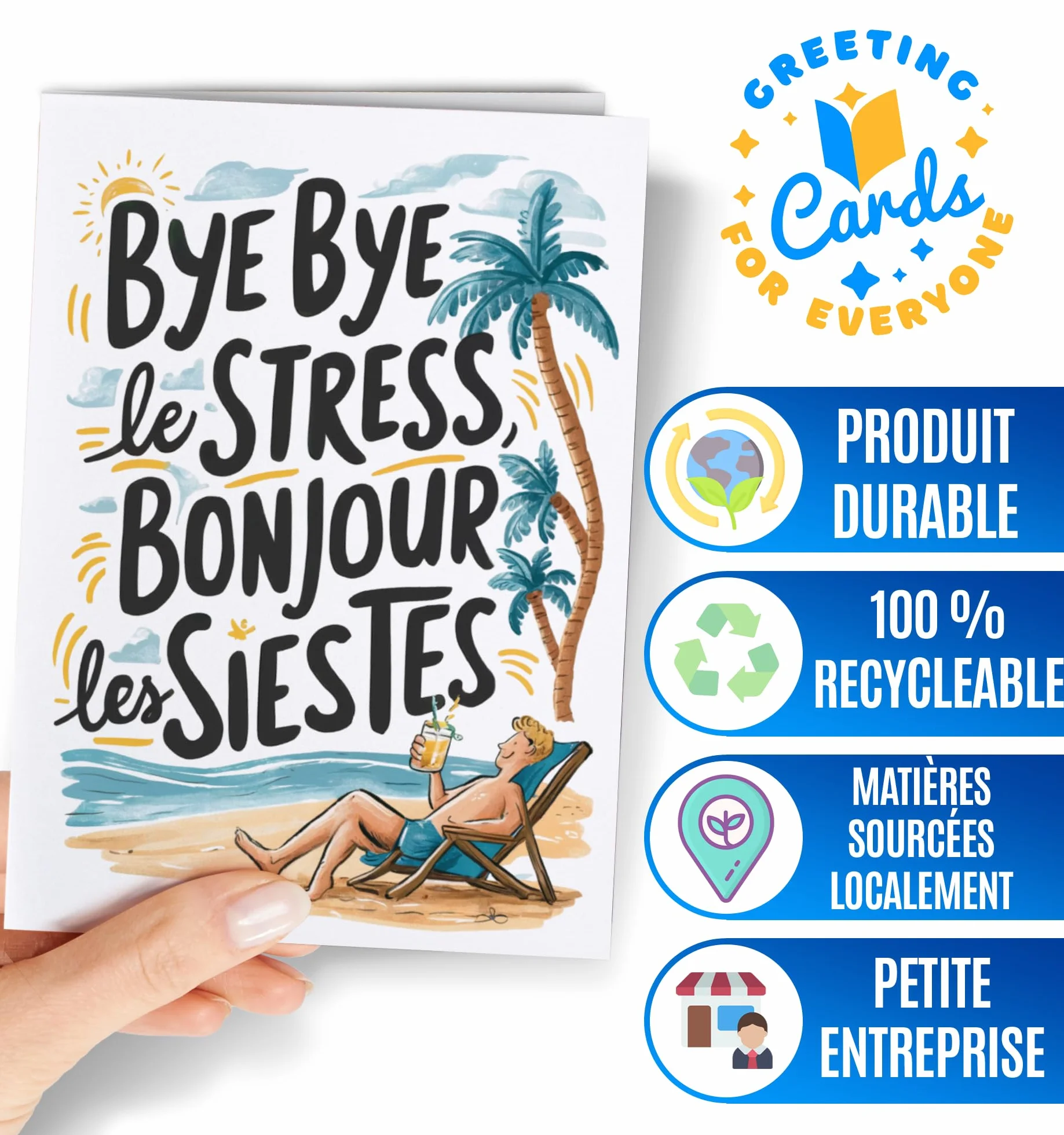 Carte de Retraite Original pour Femme Homme - Carte de Bonne Retraite